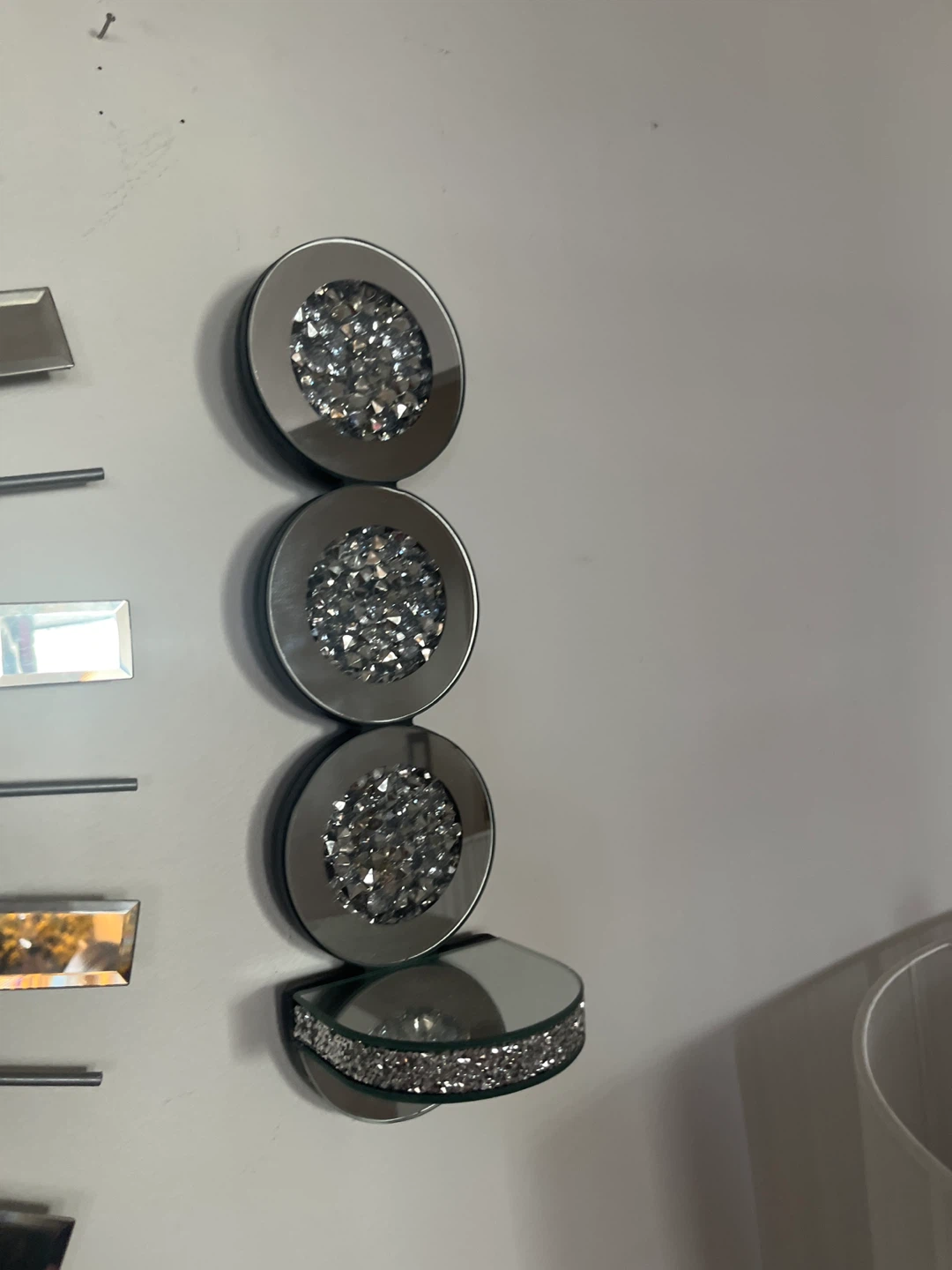 Sparkly Wall Decor with Shelf