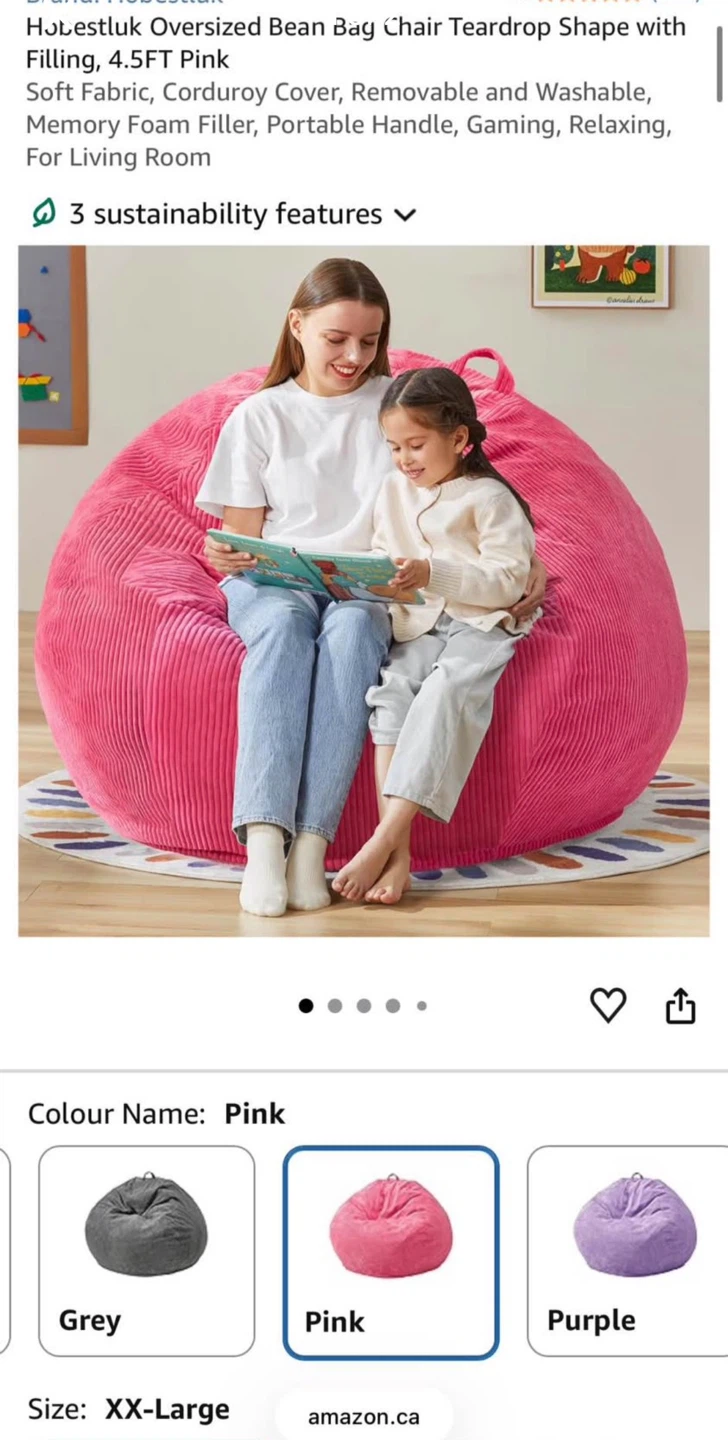 XXL pink bean bag