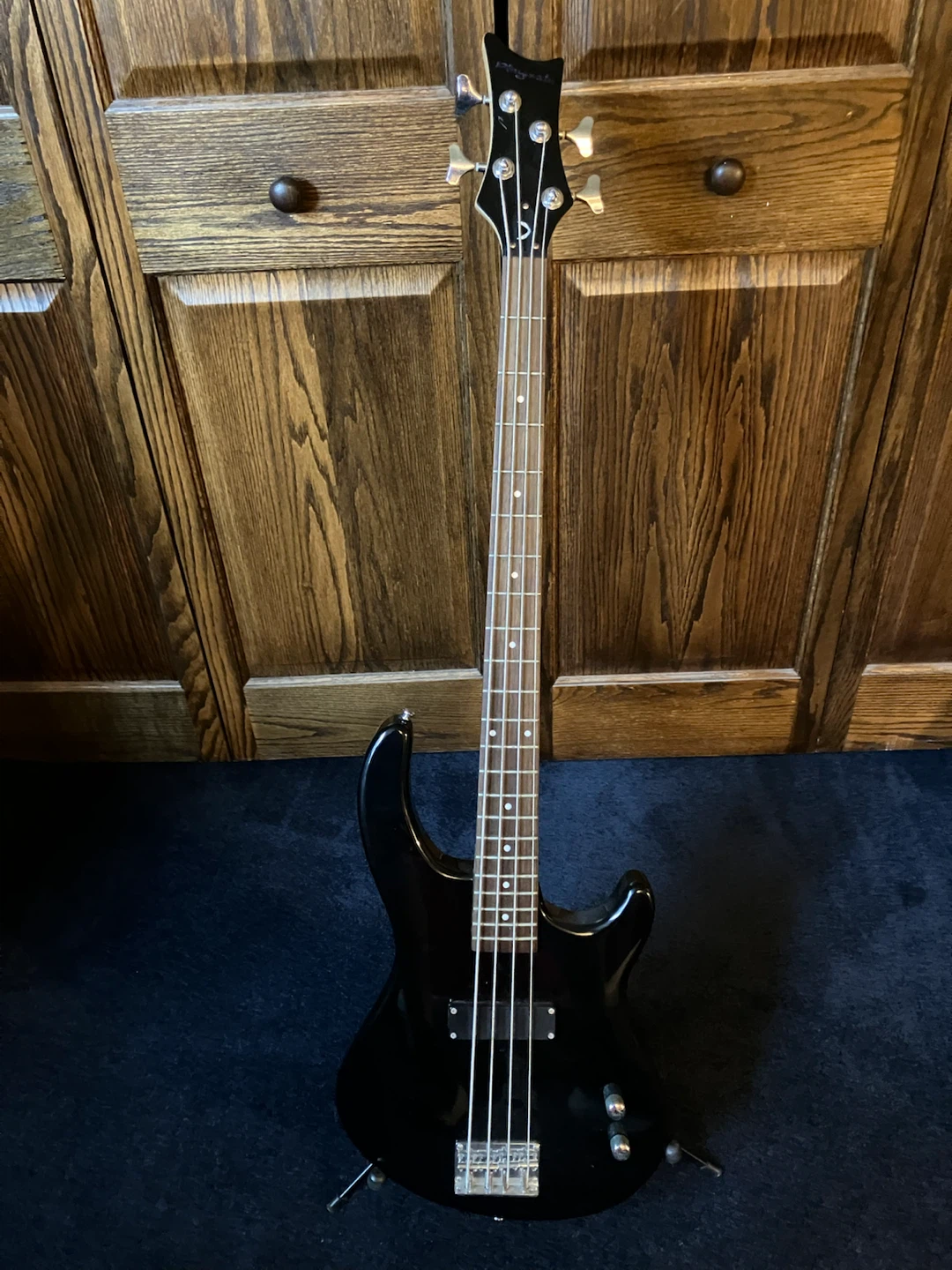 Black 4-String Bass Guitar