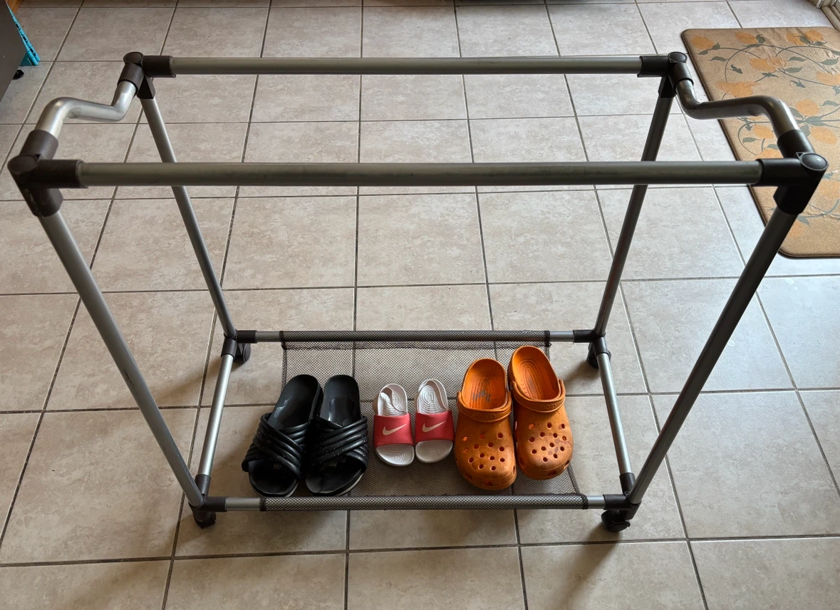 Rolling Drying Rack for Towels/Clothes + Mesh Shelf for shoes - photo 5