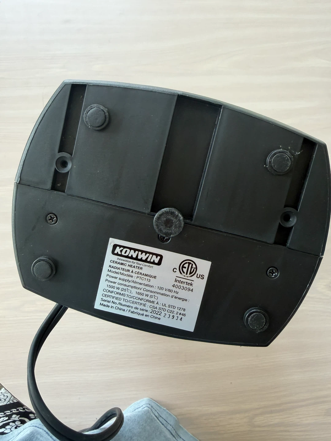 KONWIN Ceramic Heater PTC113 - photo 4