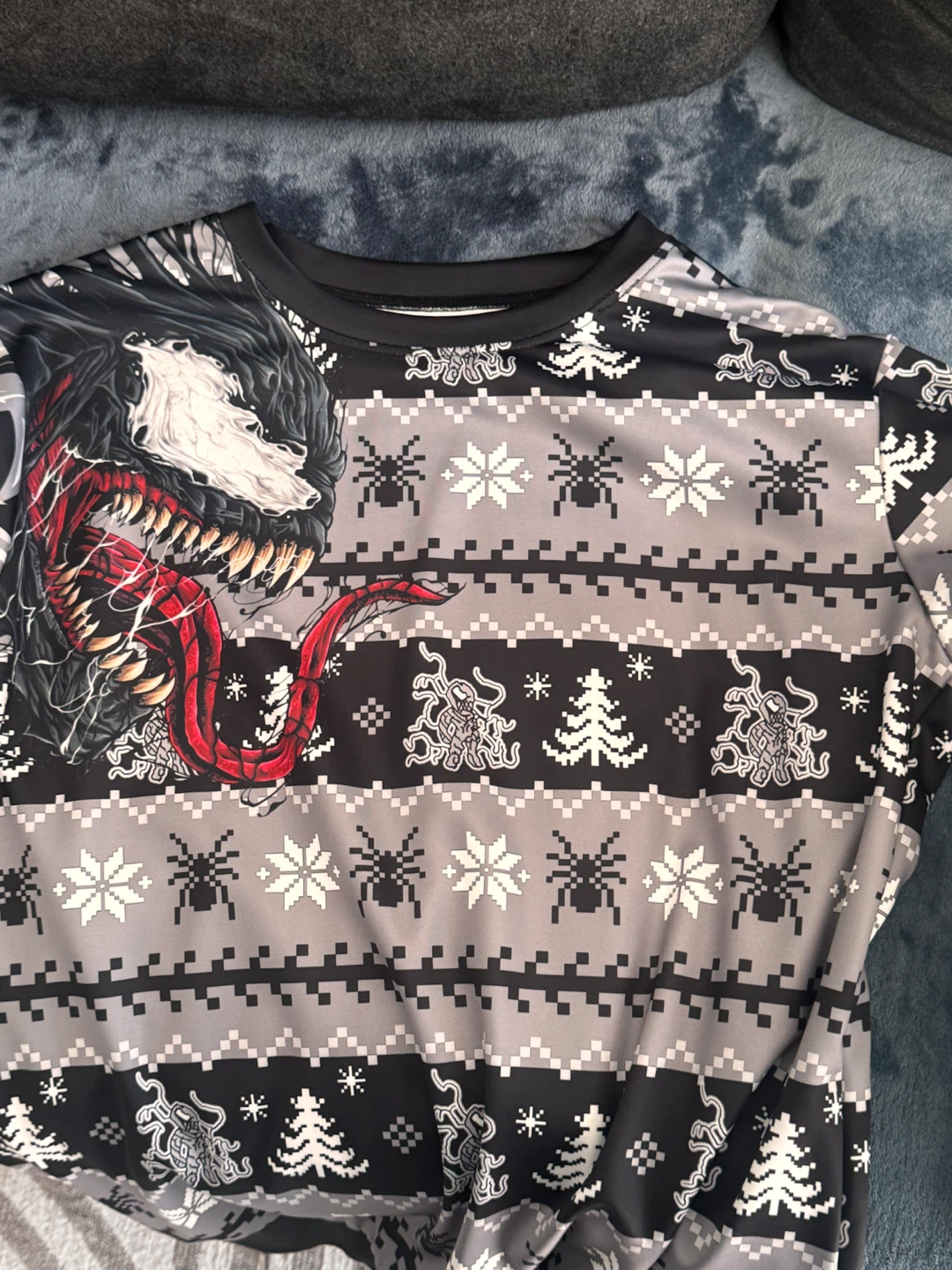 Venom Ugly Christmas Sweater Long Sleeve Shirt - photo 2