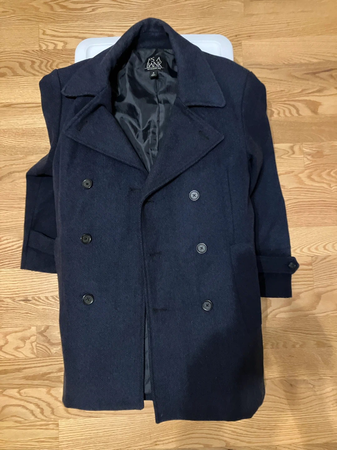 Jos. A. Bank Men's Peacoat Size M Navy Wool Blend