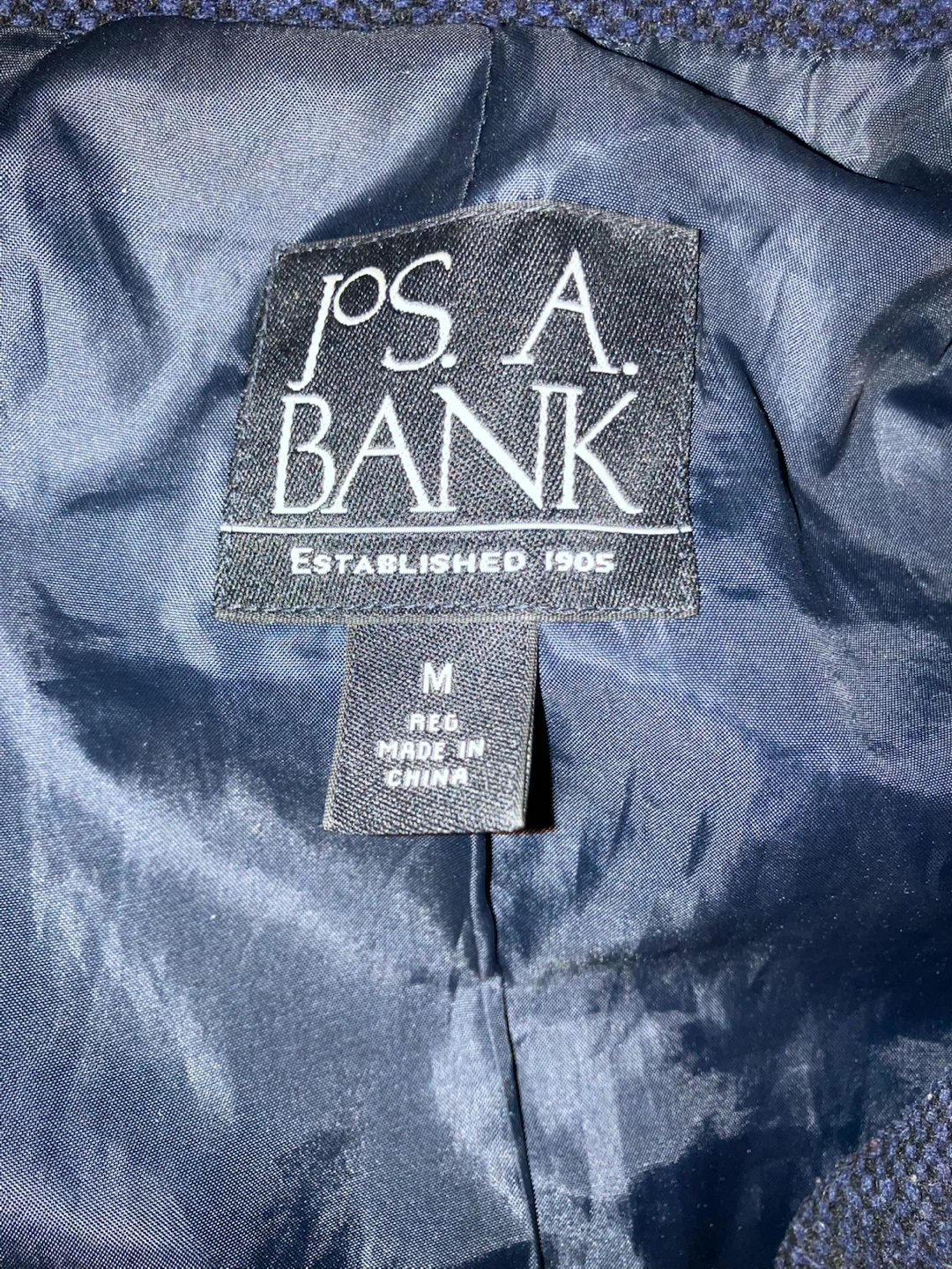 Jos. A. Bank Men's Peacoat Size M Navy Wool Blend - photo 2
