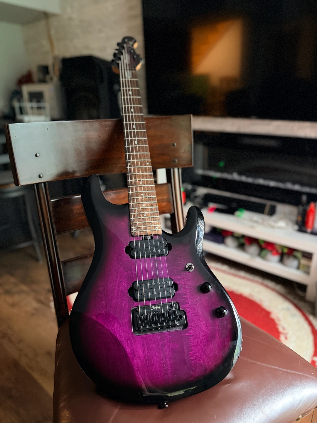 Sterling by Music Man JP70 7 string – Pearl Red Burst