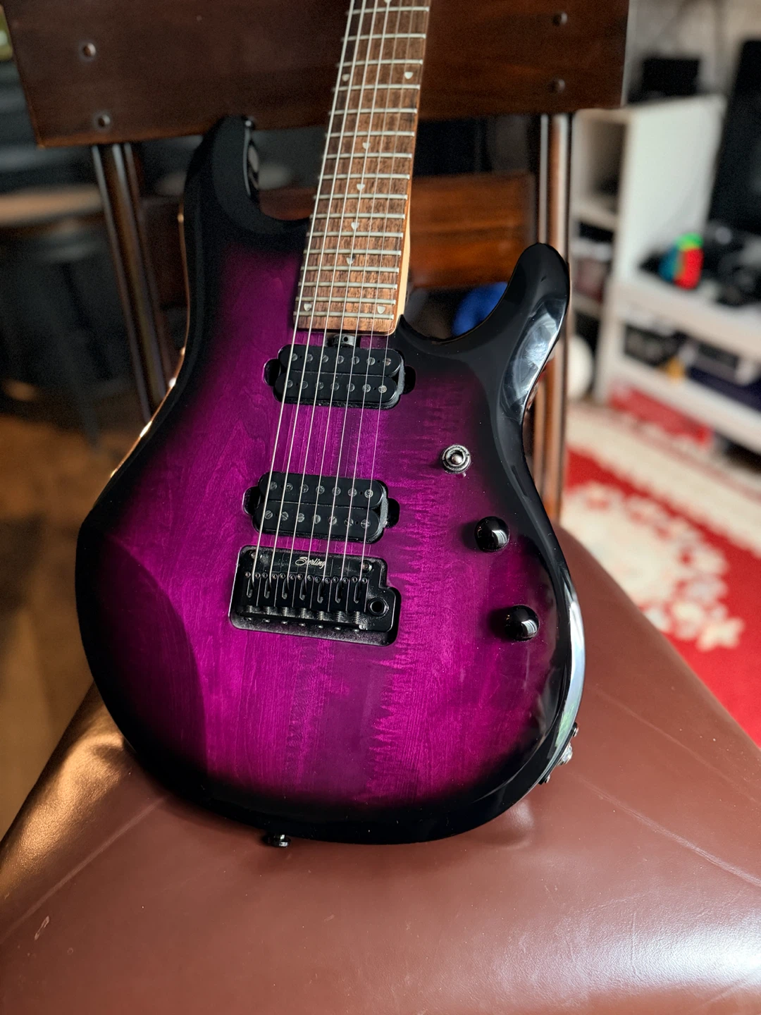 Sterling by Music Man JP70 7 string – Pearl Red Burst - photo 2