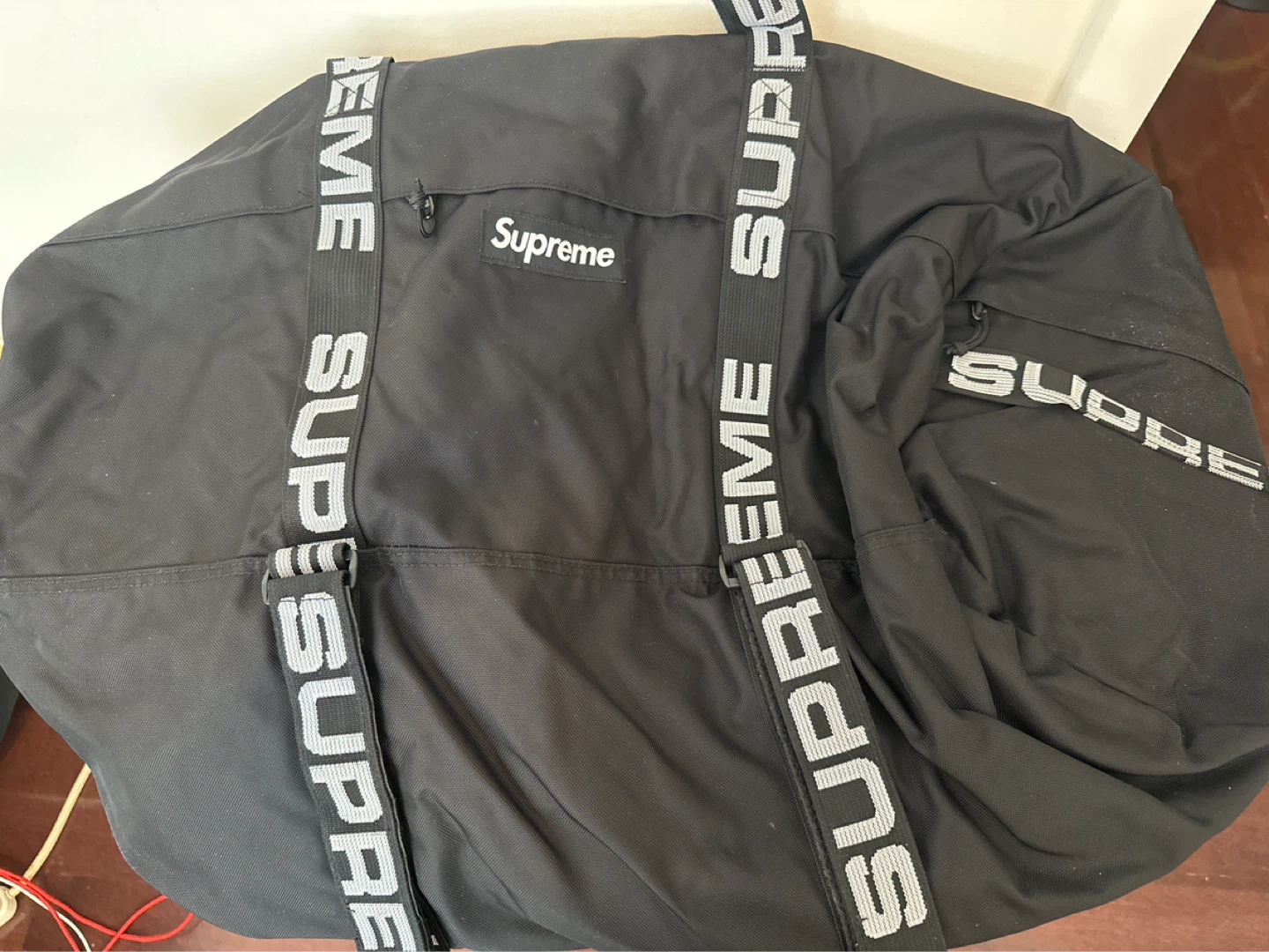Supreme Black Duffle Bag