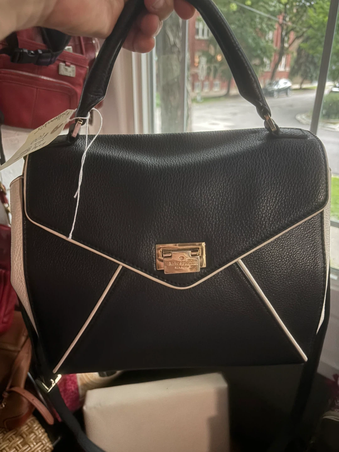 Kate Spade New York Black & White Satchel Handbag
