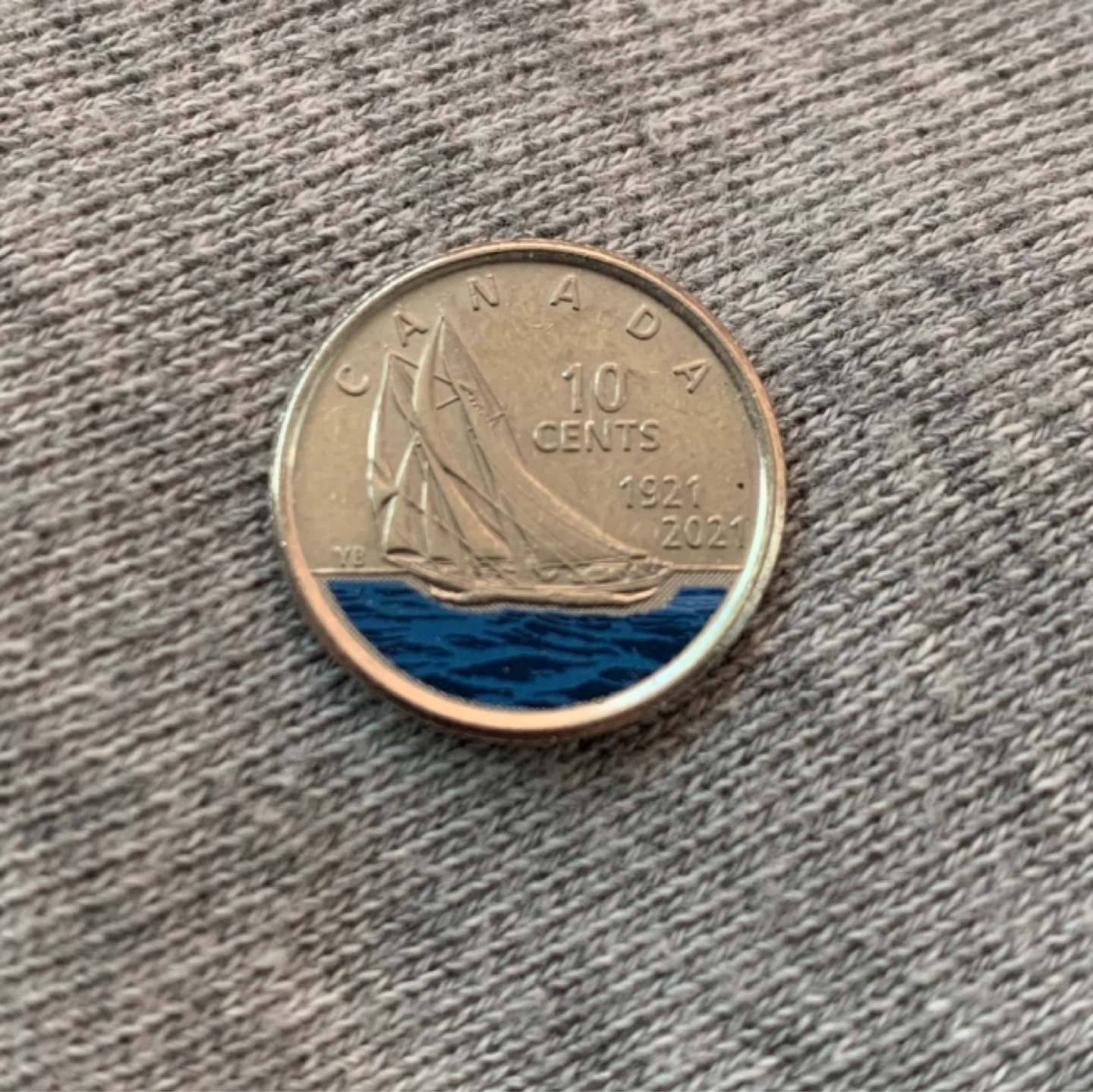 Canadian 2021 Bluenose Schooner Dime