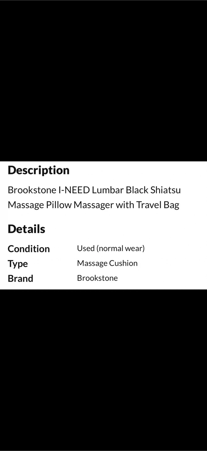 $50 Brookstone I-NEED Shiatsu Massager with Travel Bag - photo 4