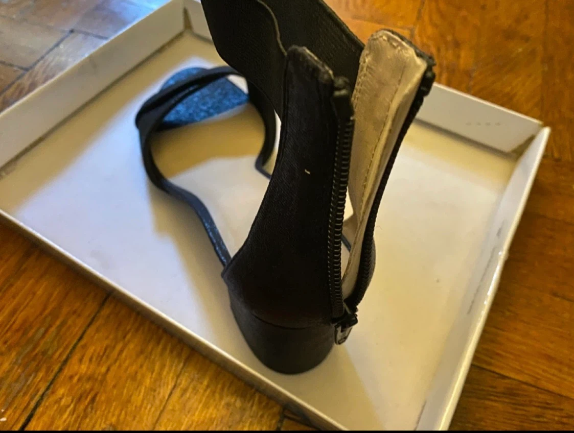 White Mountain Black Wedge Sandals - photo 3