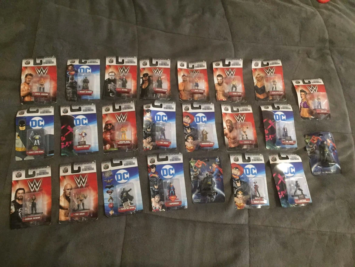 WWE & DC Comics Nano Metalfigs Lot