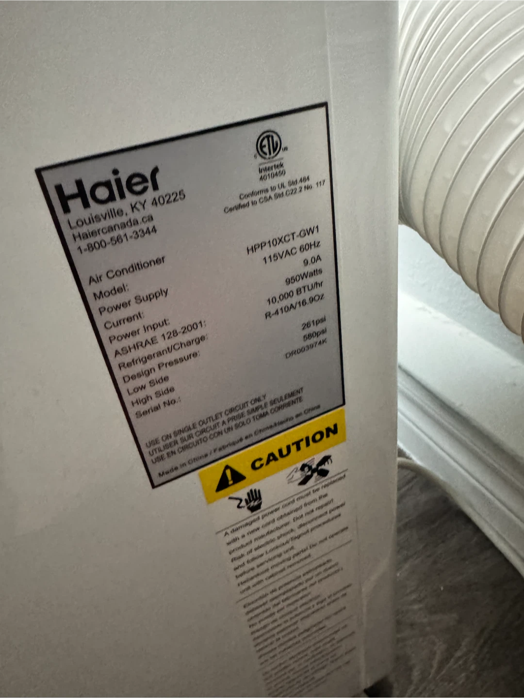 Haier Portable Air Conditioner - photo 2