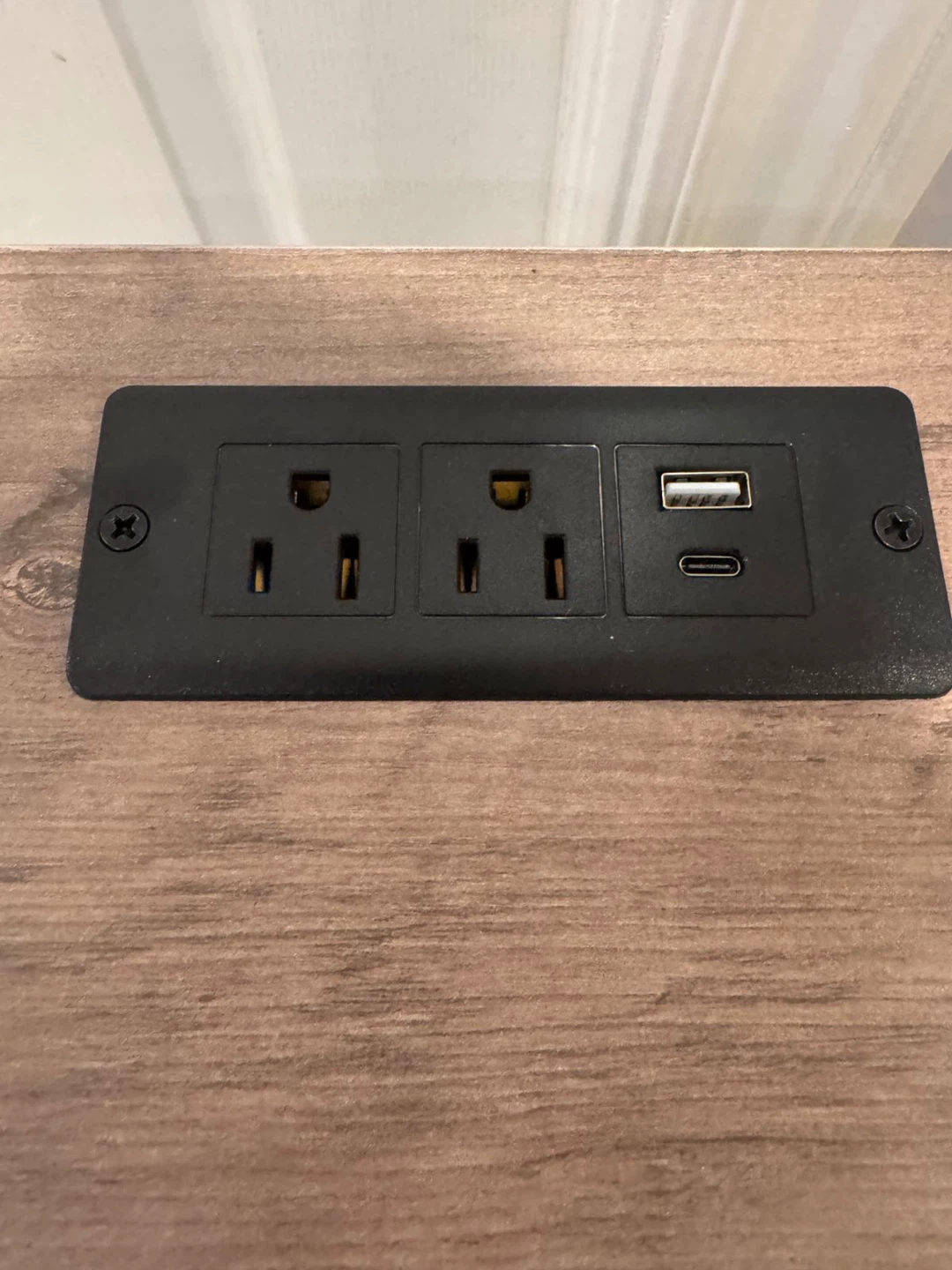 End Table with Built-in Power Strip and USB Ports - photo 4