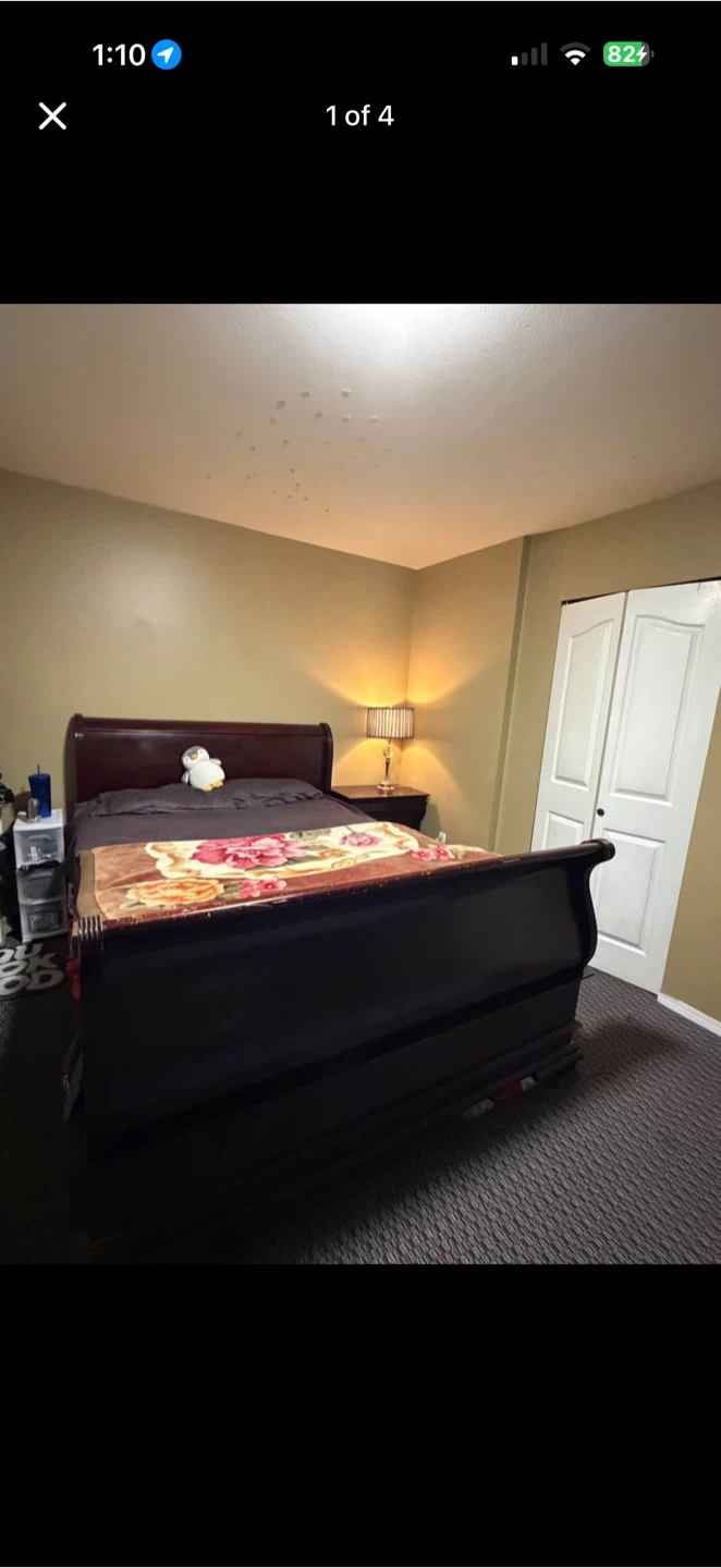 Wooden Sleigh Bed Frame