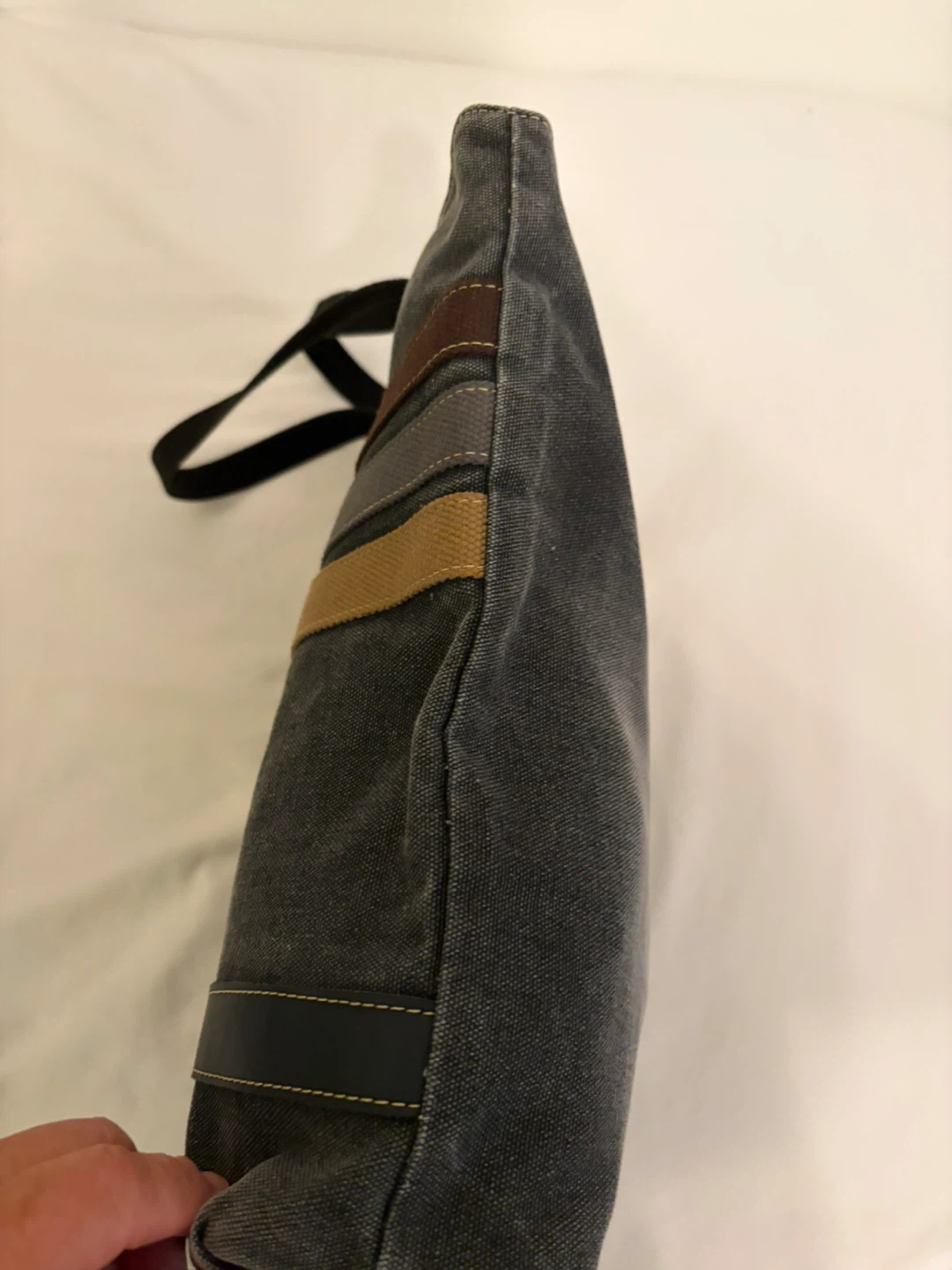 Canvas Tote Bag with Stripes - photo 4