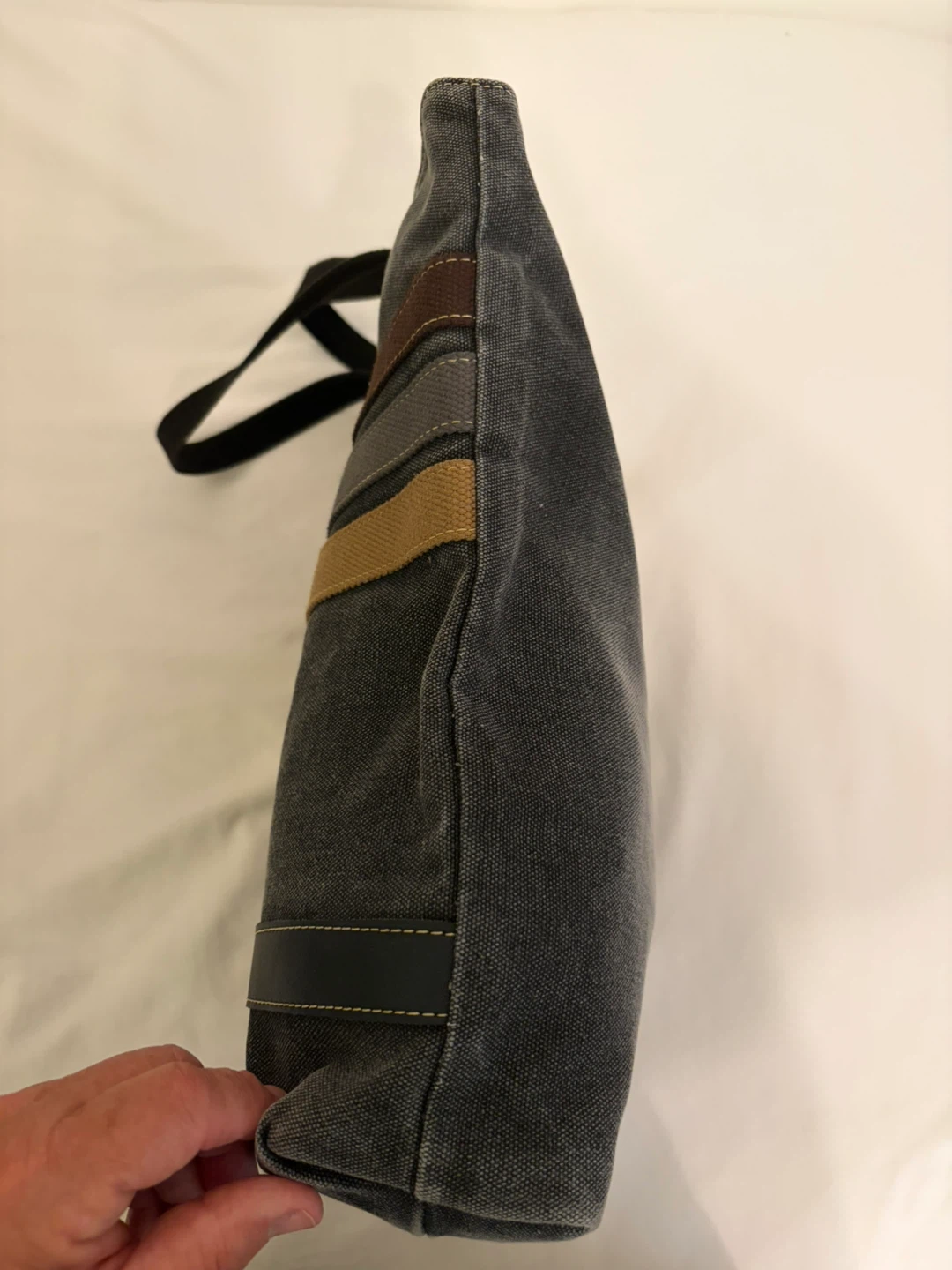 Canvas Tote Bag with Stripes - photo 5