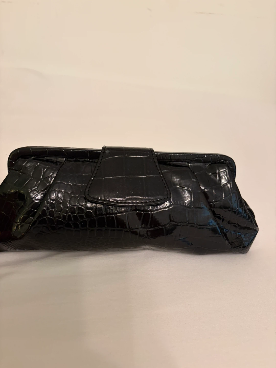 Bandolino Black Croc Embossed Clutch Purse - photo 4