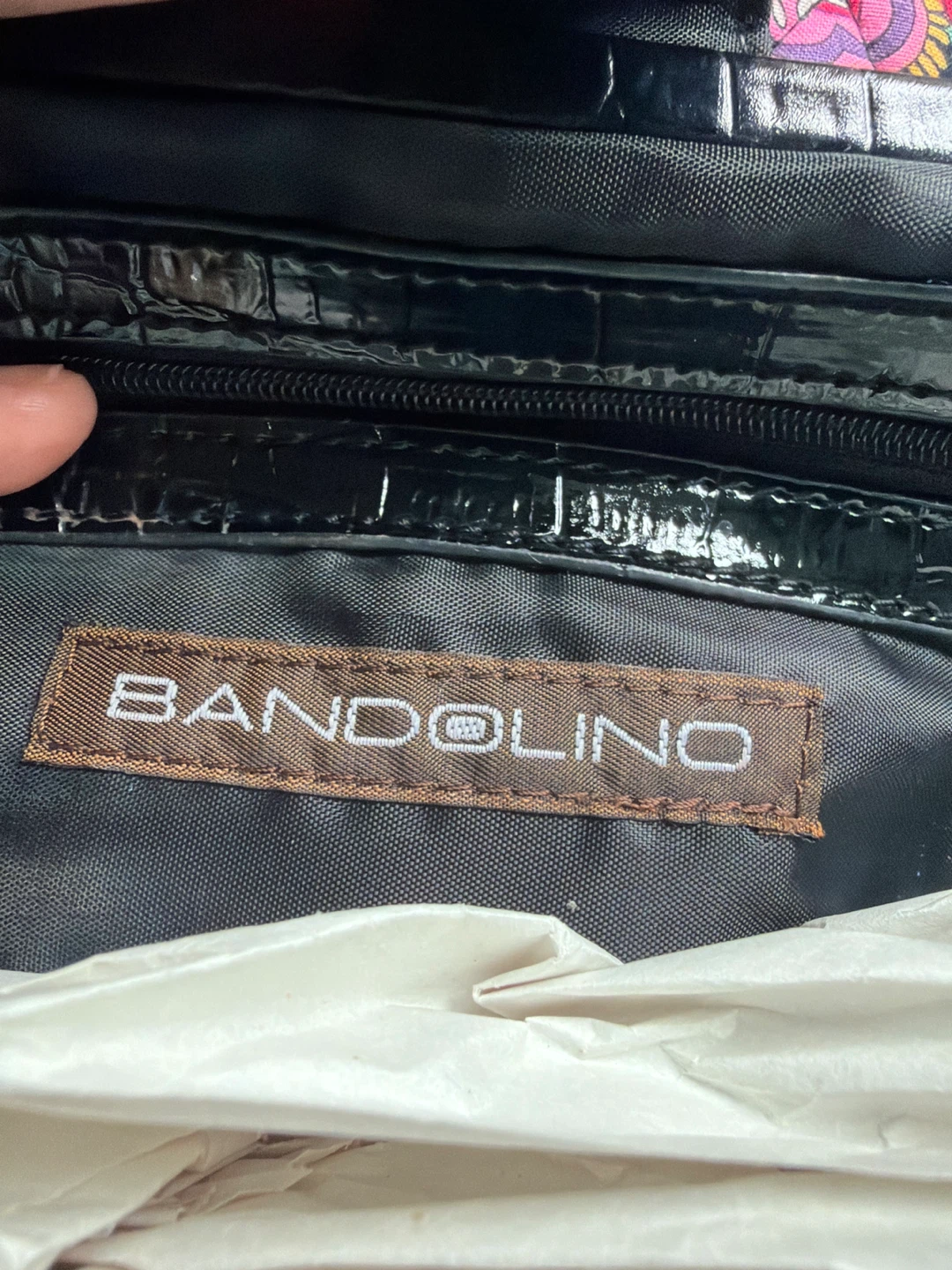 Bandolino Black Croc Embossed Clutch Purse - photo 5