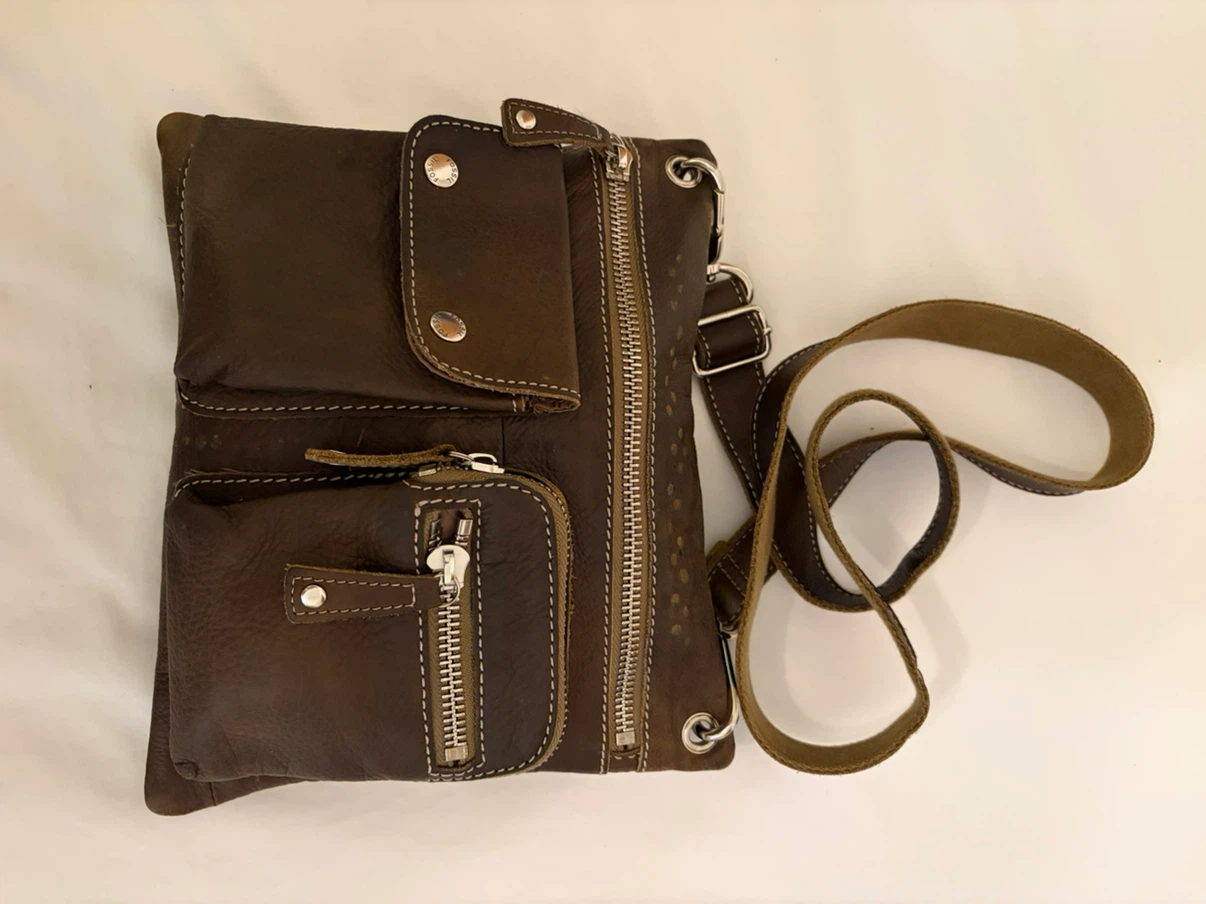 Fossil Brown Leather Crossbody Bag