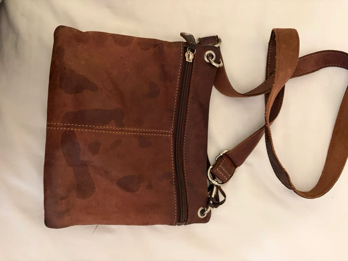 Fossil Brown Leather Crossbody Bag with Key Accent - photo 3