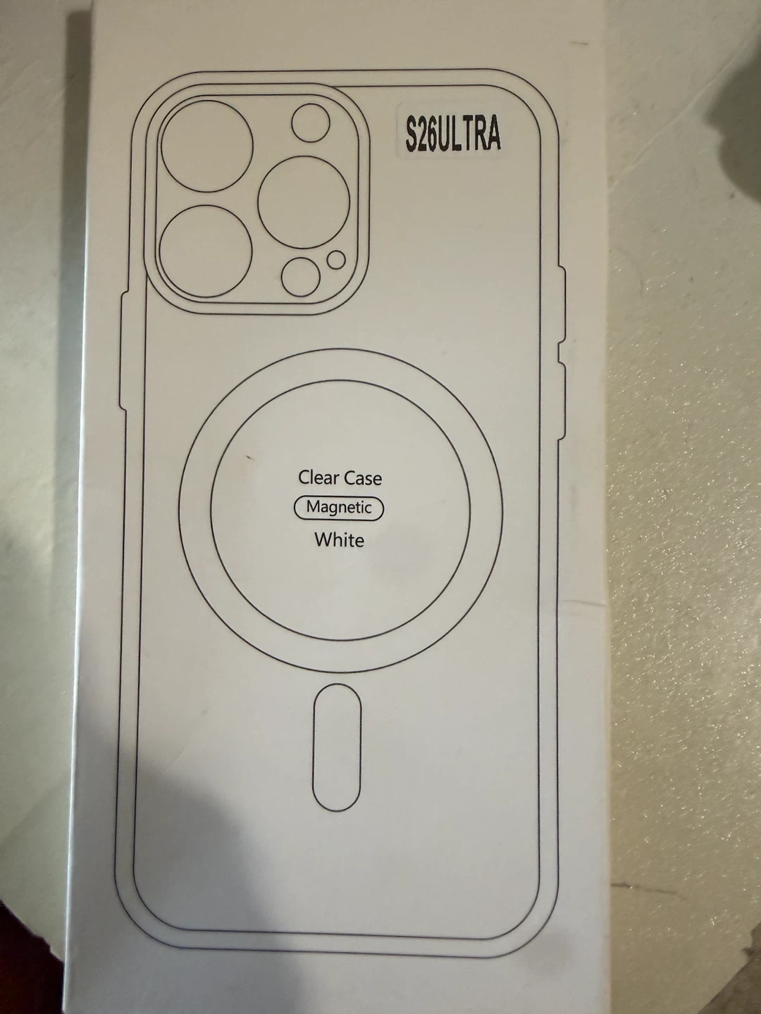 S26ULTRA Clear Magnetic Case White
