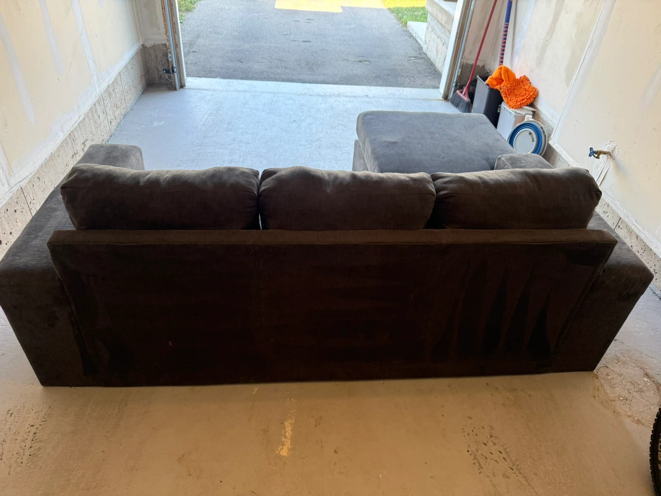 Grey Sectional Couch with Chaise - photo 4