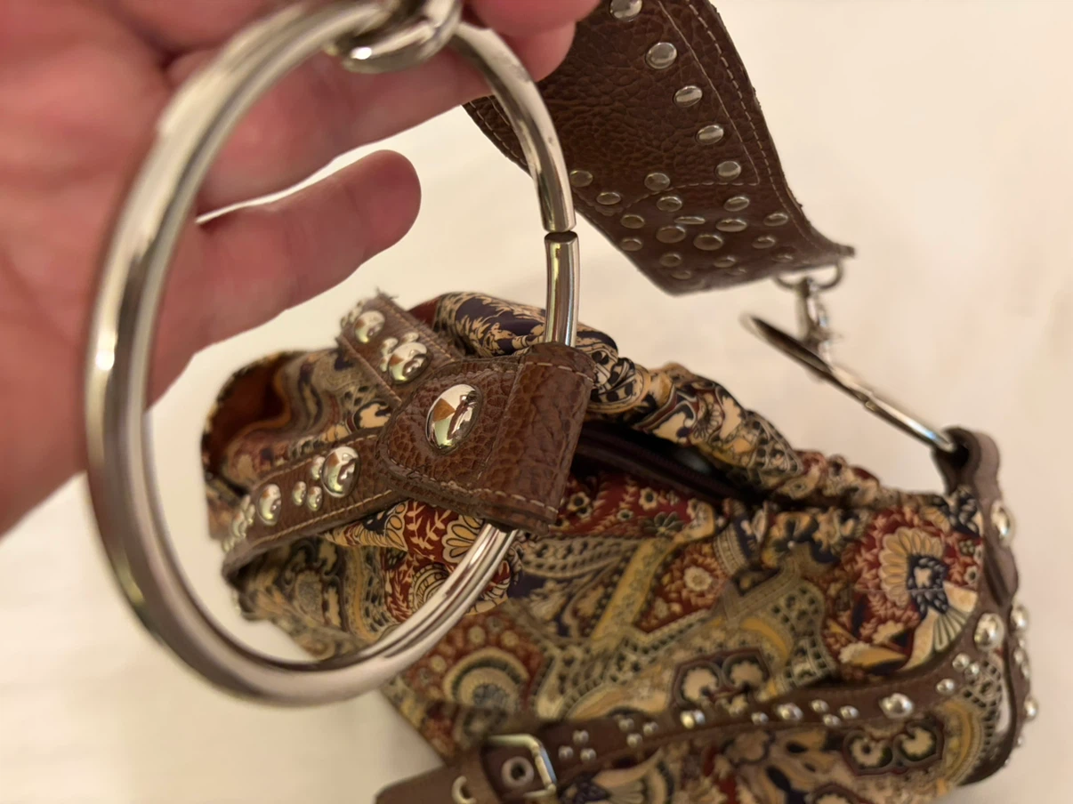 Kathy van Zeeland Studded Paisley Shoulder Bag - photo 2