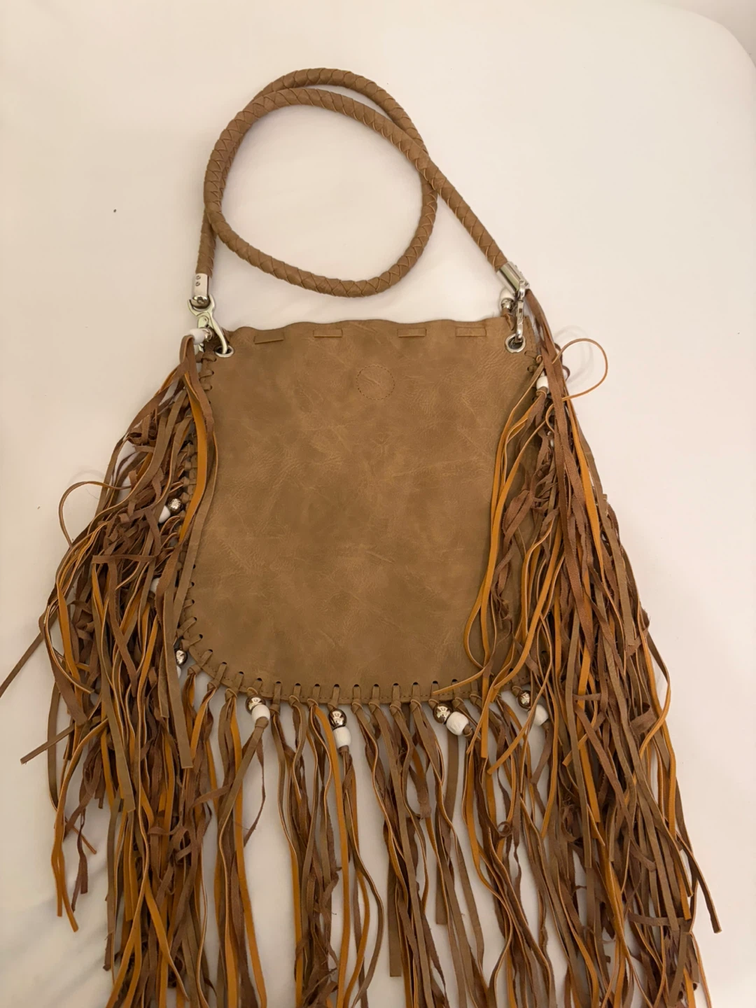 Fringe Suede Crossbody Bag