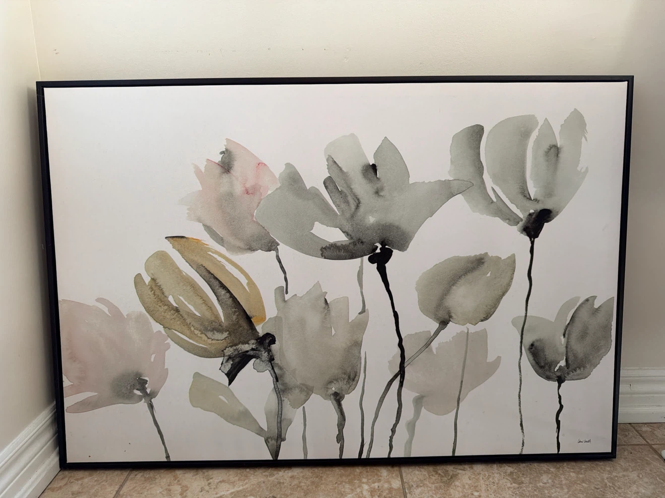 Framed Floral Canvas Art