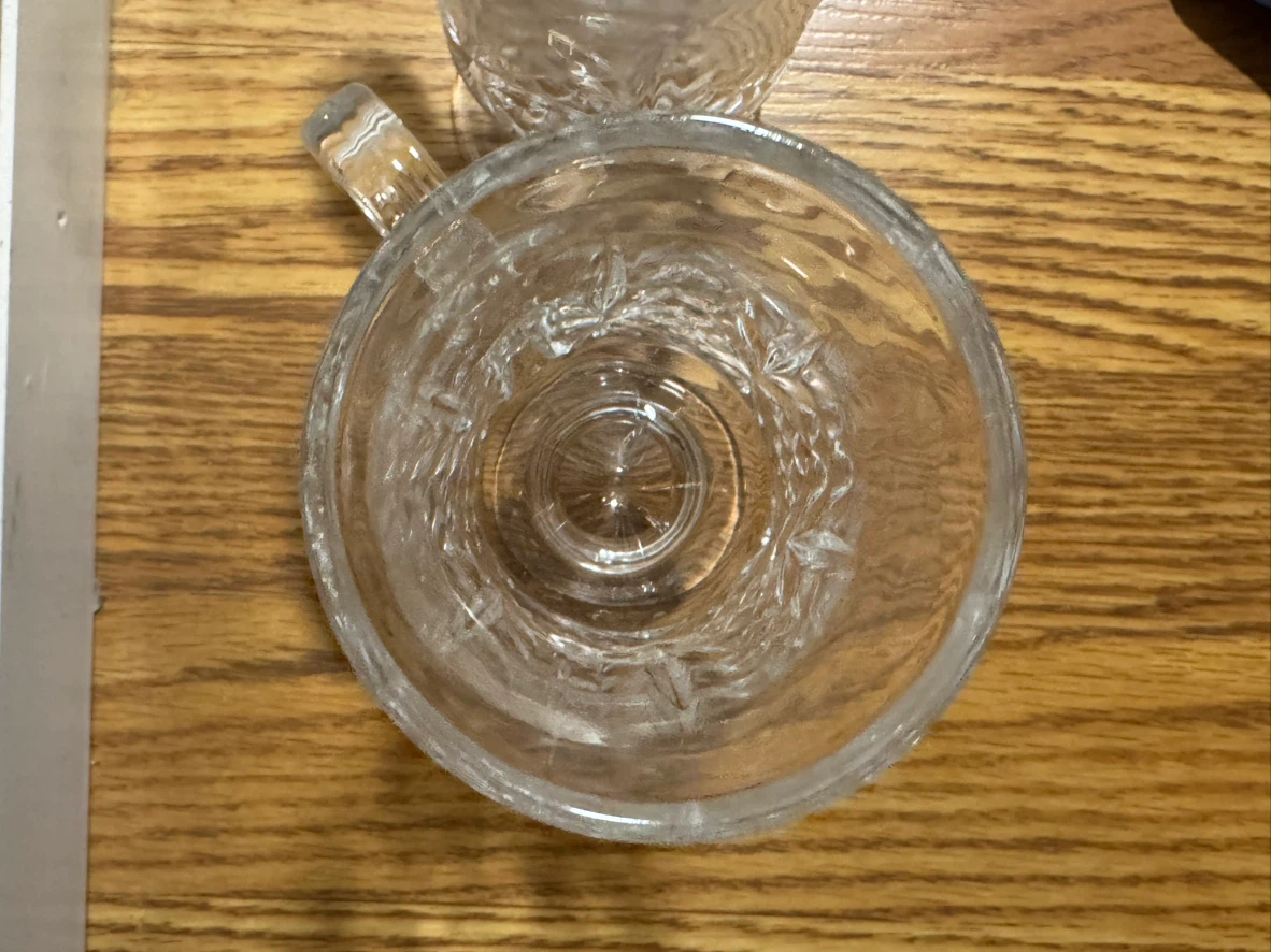 Set of 4 Clear Glass Footed Mugs - photo 2