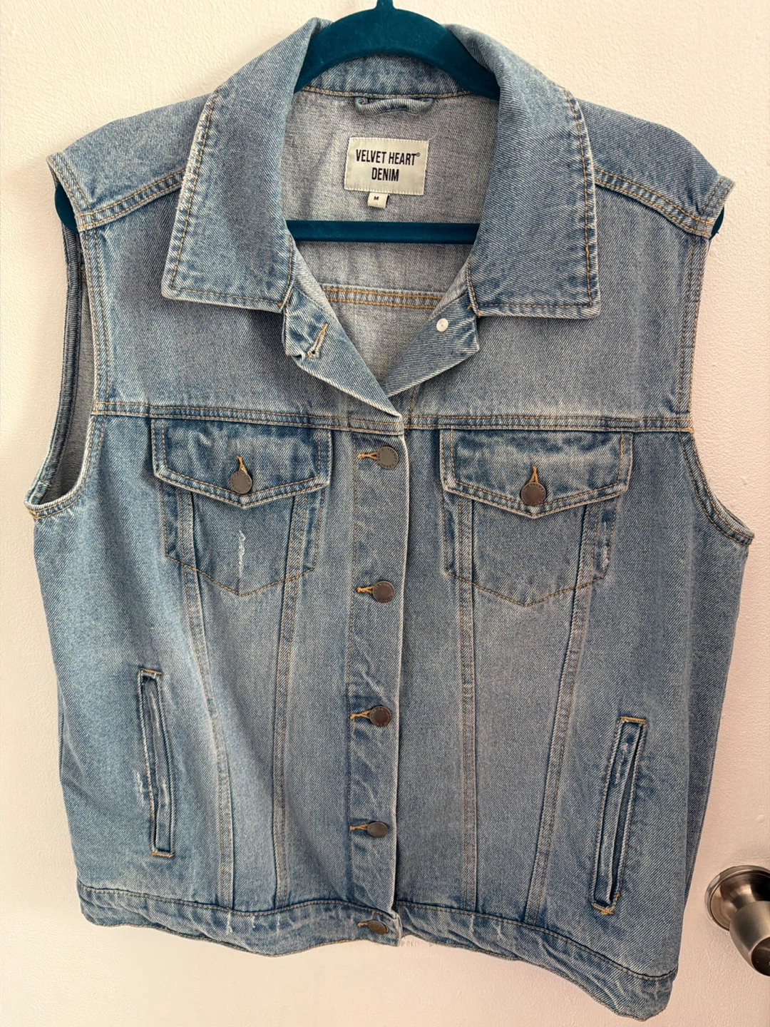 Velvet Heart Denim Vest - photo 2