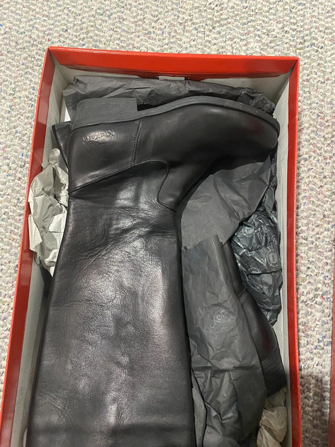 KICKERS Black Leather Knee-High Boots - photo 3