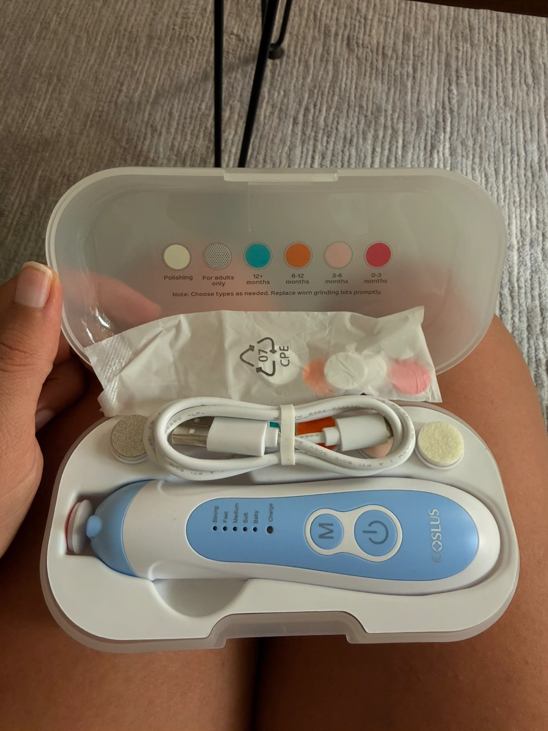 COSLUS Electric Baby Nail File Set