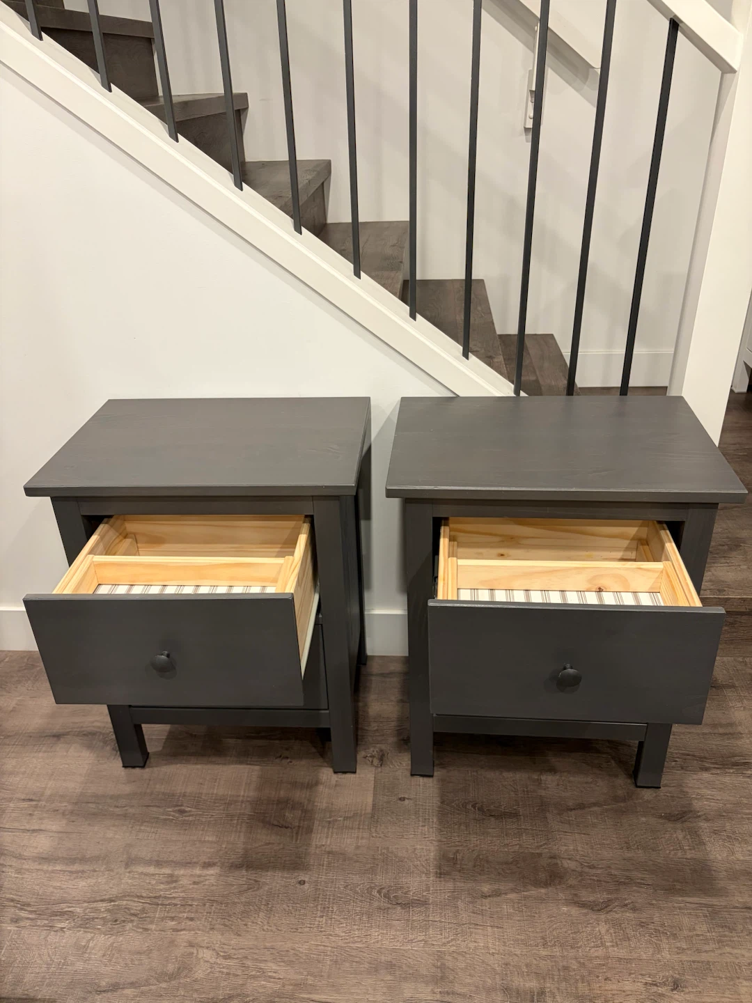 Pair of IKEA HEMNES nightstands in grey for $200 - photo 2