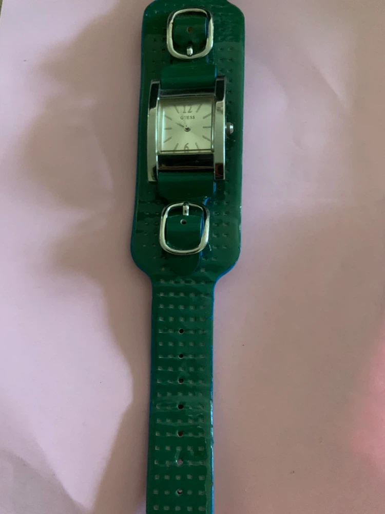 Guess Women's Watch - Green Leather Cuff - photo 2