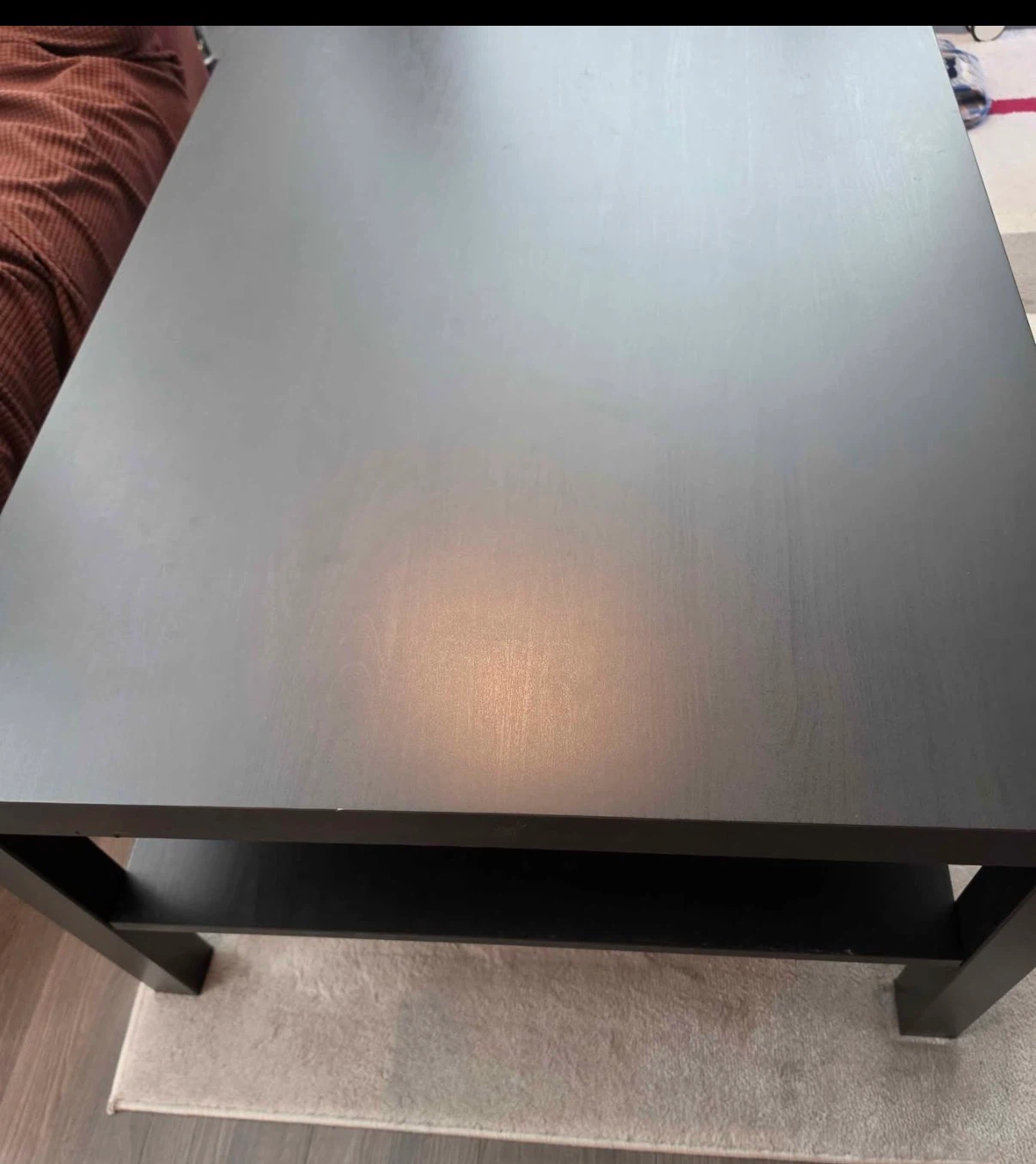 IKEA Black Coffee Table with Shelf - photo 4