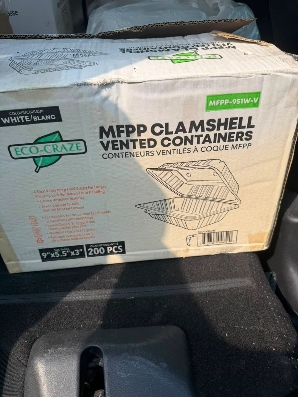 Containers and plastic spoons