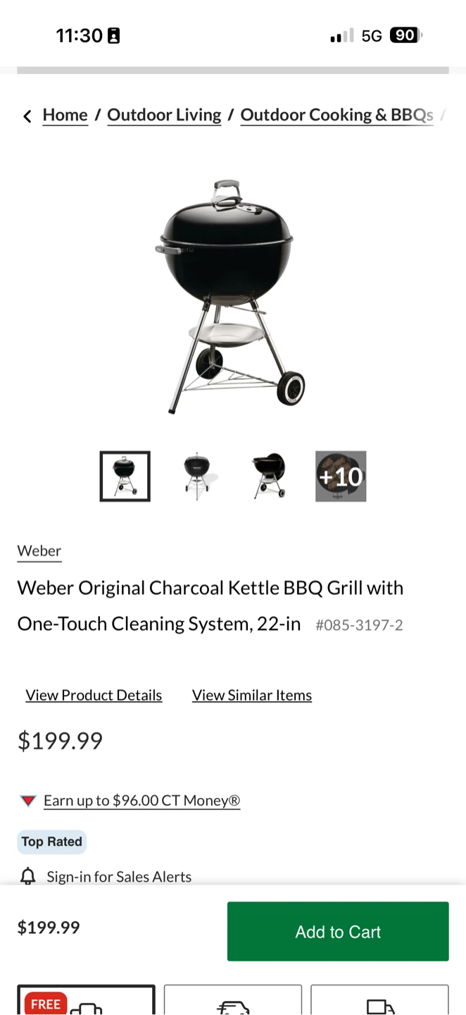 Weber Original Kettle BBQ Grill 22-Inch