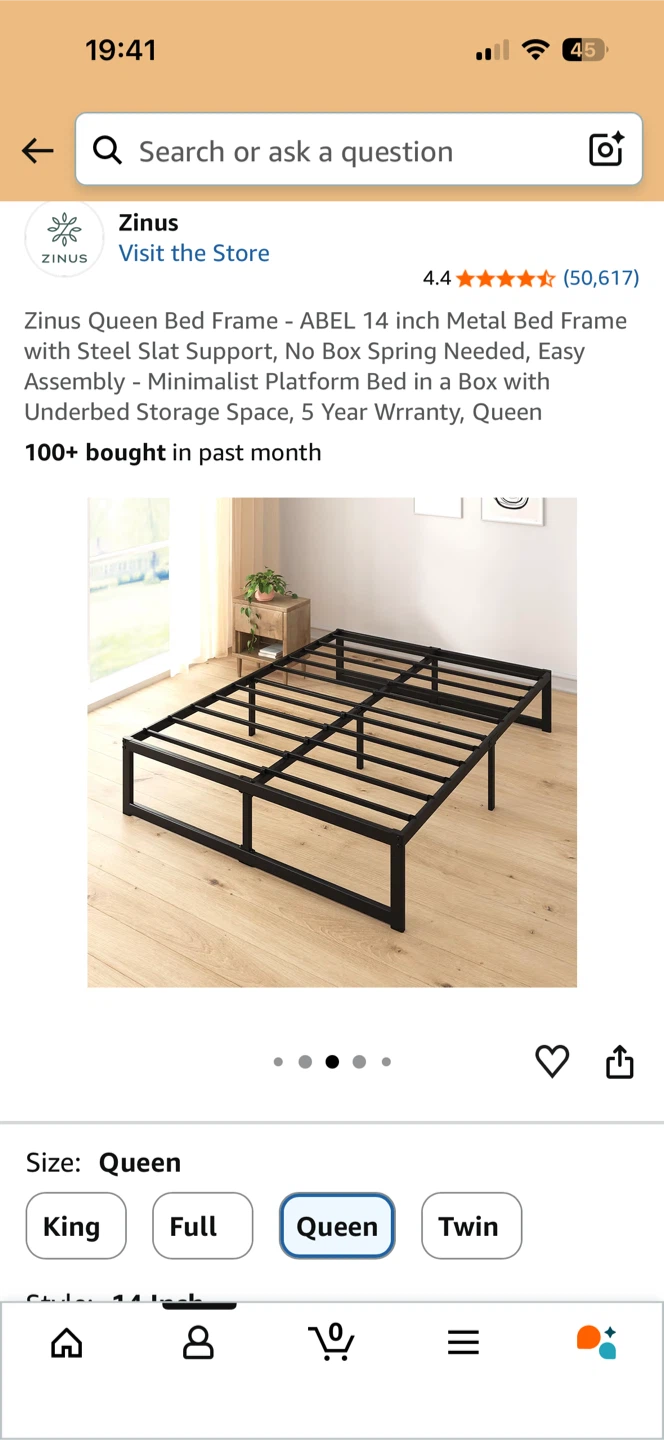 Zinus Queen Mattress + optional bed frame - photo 4