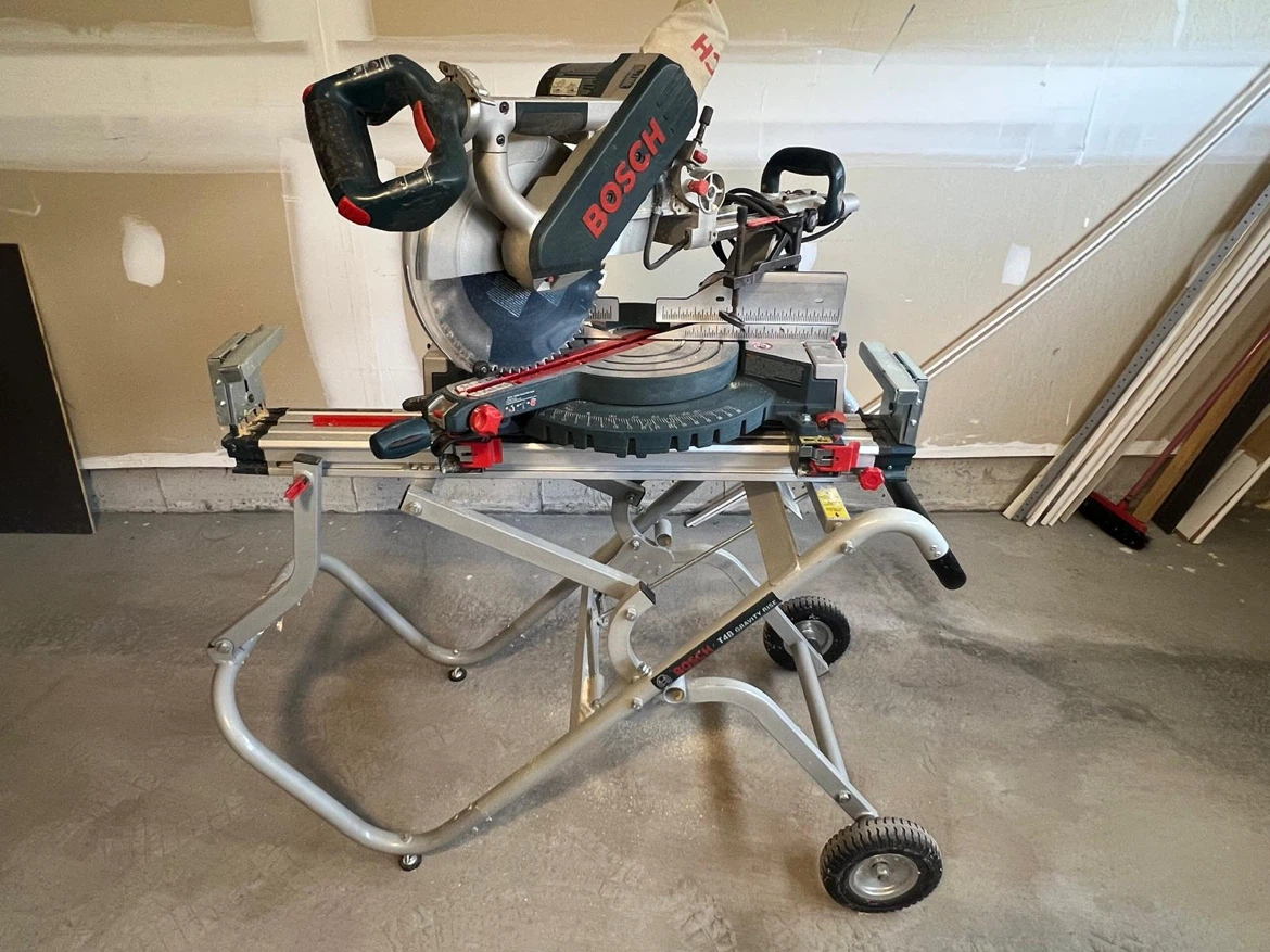 Bosch 12" Dual-Bevel Slide Miter Saw with Stand