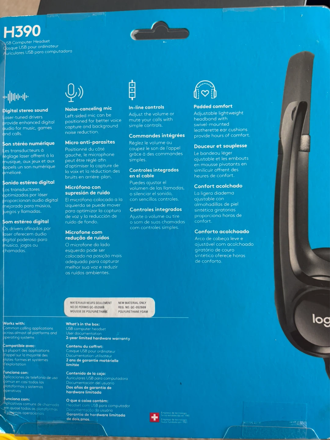 Logitech H390 USB Computer Headset
