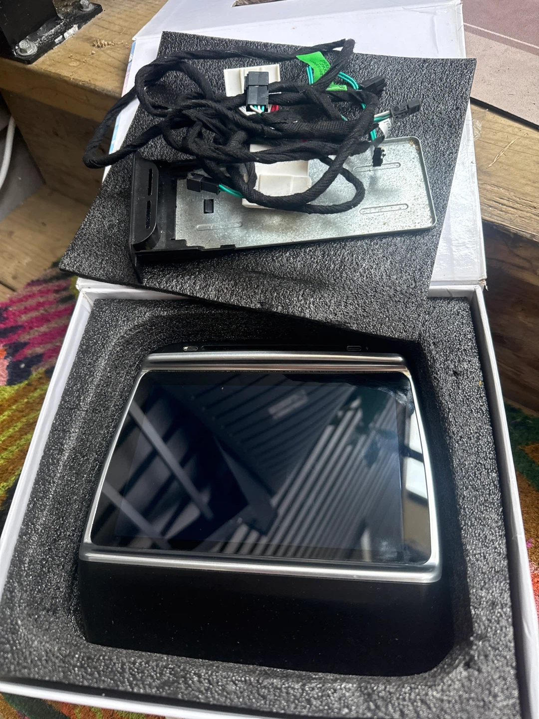 Car Display Screen with Wiring Harness