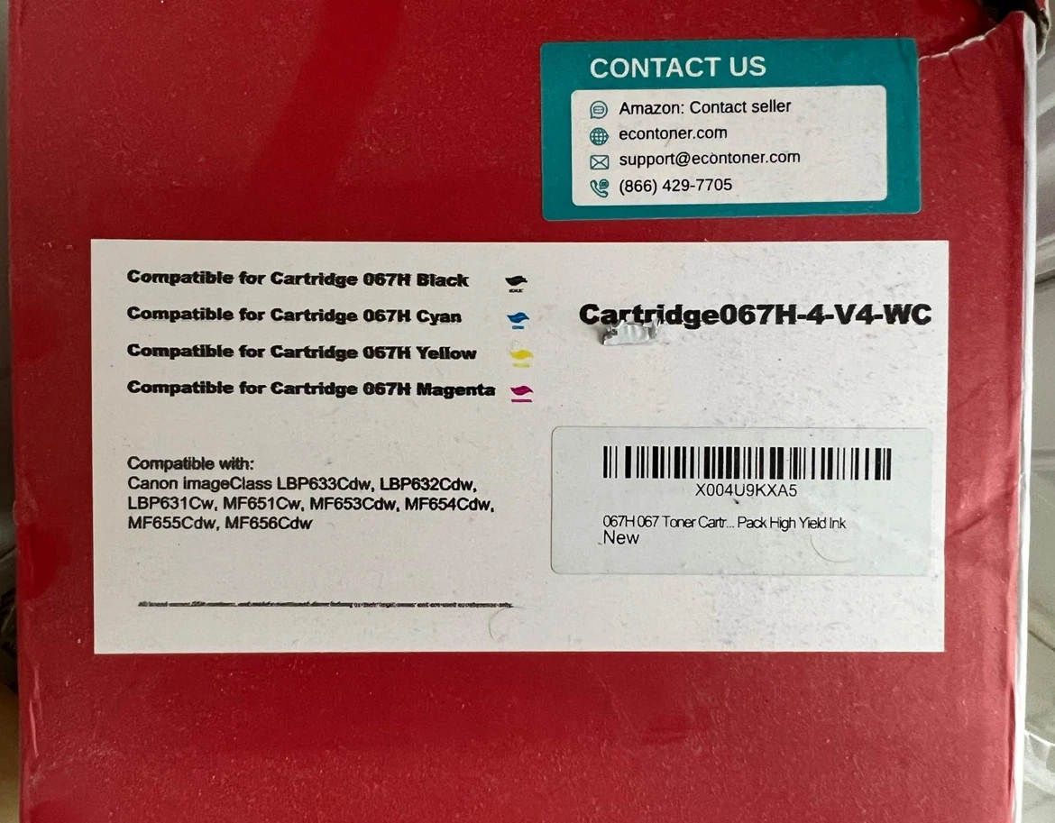 Compatible Toner Cartridges  -Canon 067H