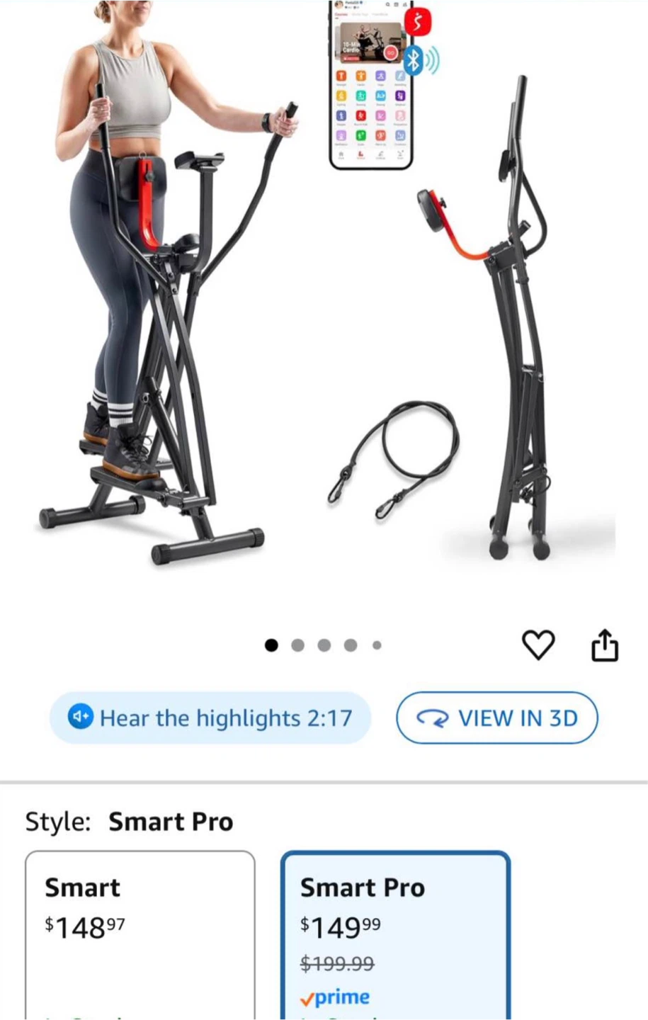 Sunny Health & Fitness Air Walker - photo 2