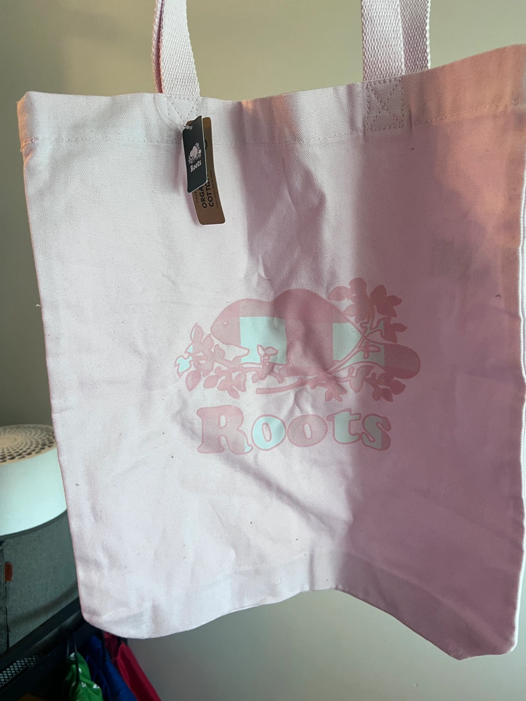 Roots Pink Canvas Tote Bag - photo 2