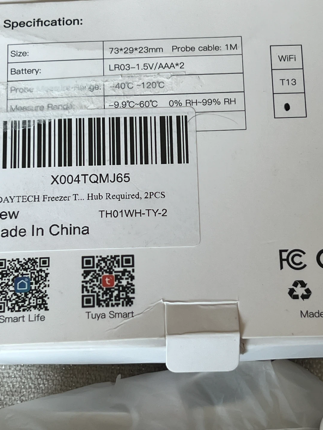 2 Packs Temperature & Humidity Sensor with External Probe - photo 3