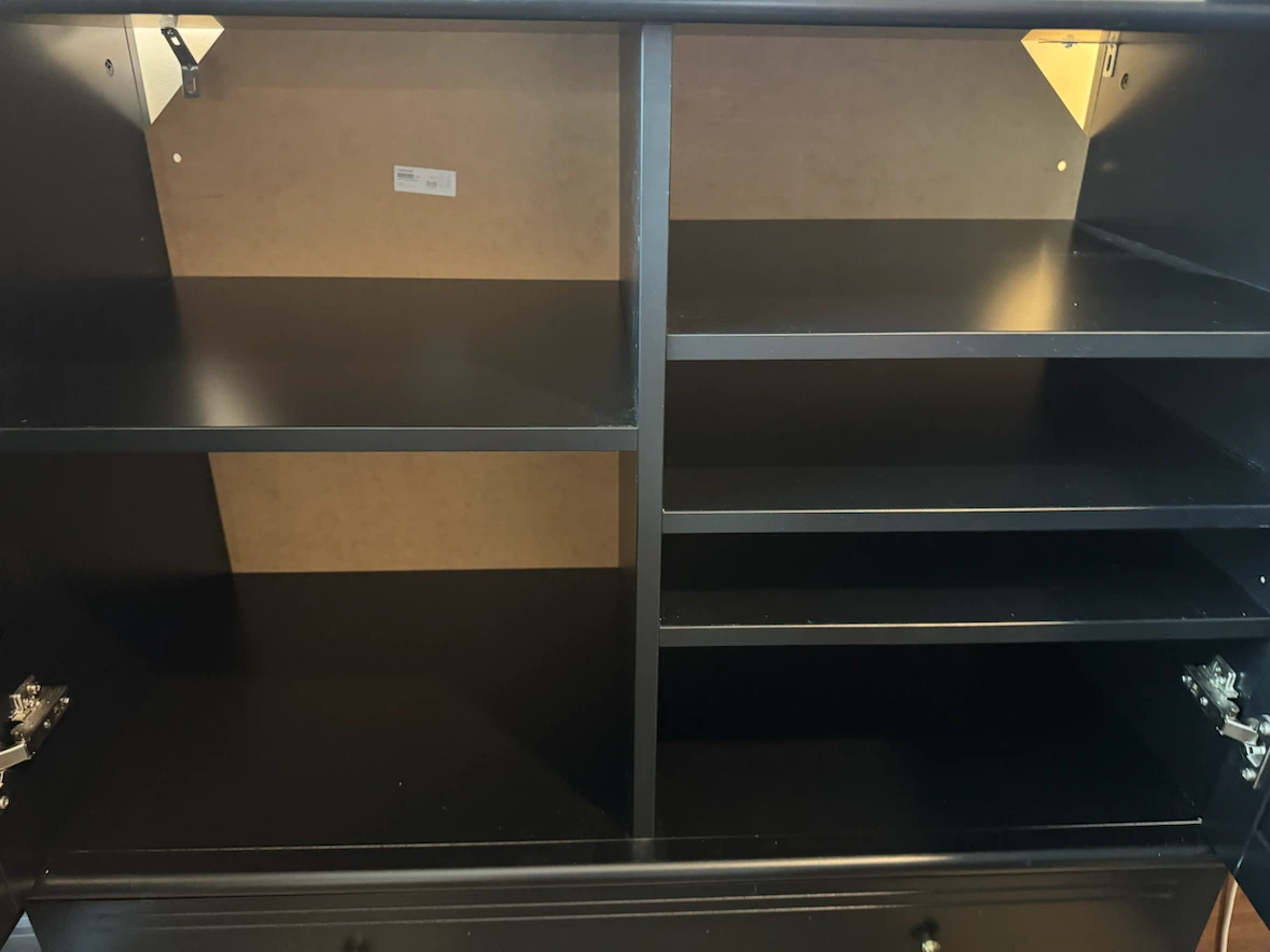 **pick up by 8/17** IKEA Black Double Door Cabinet with Drawer - photo 2