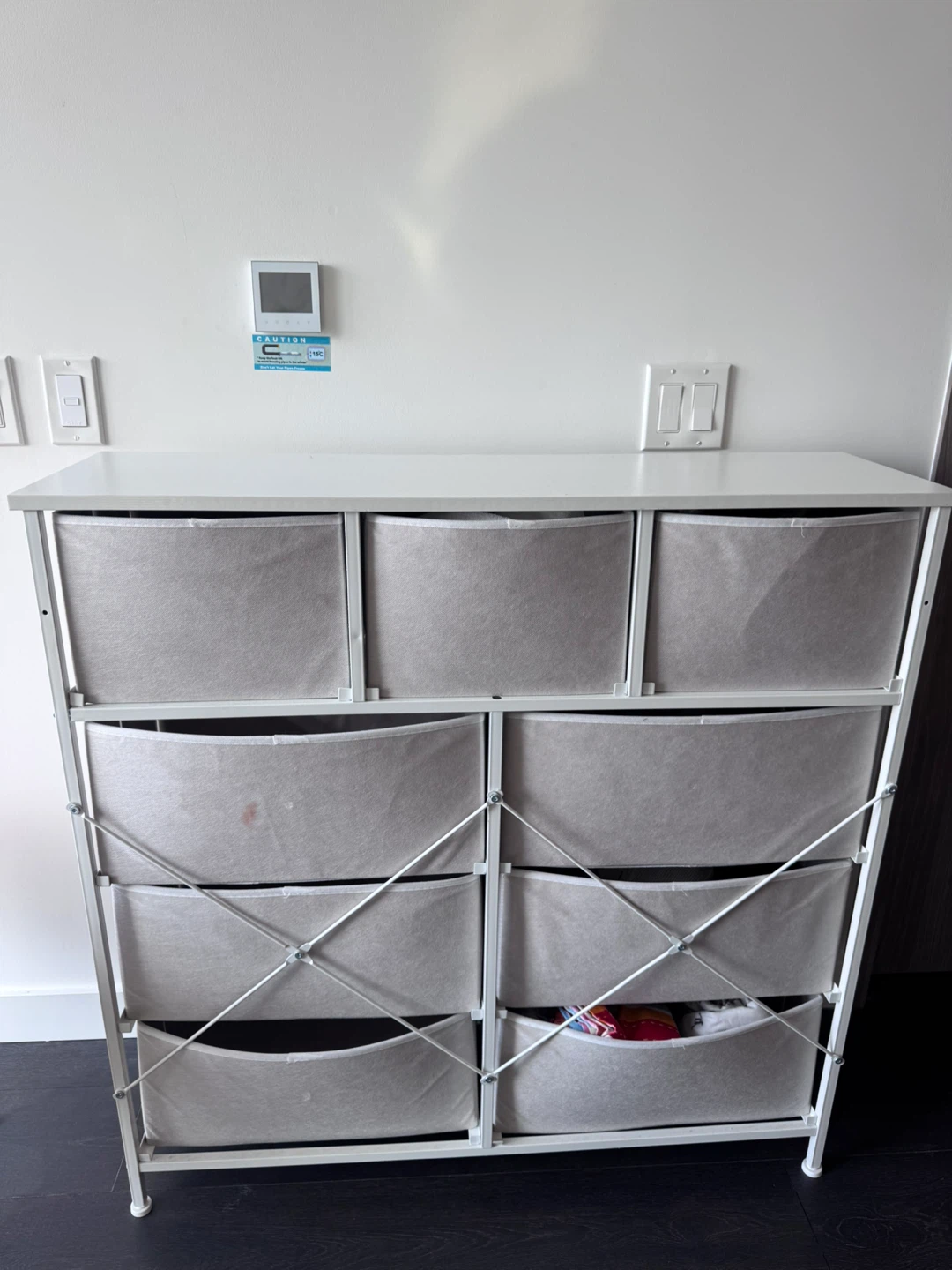 White 9-Drawer Fabric Dresser - photo 3