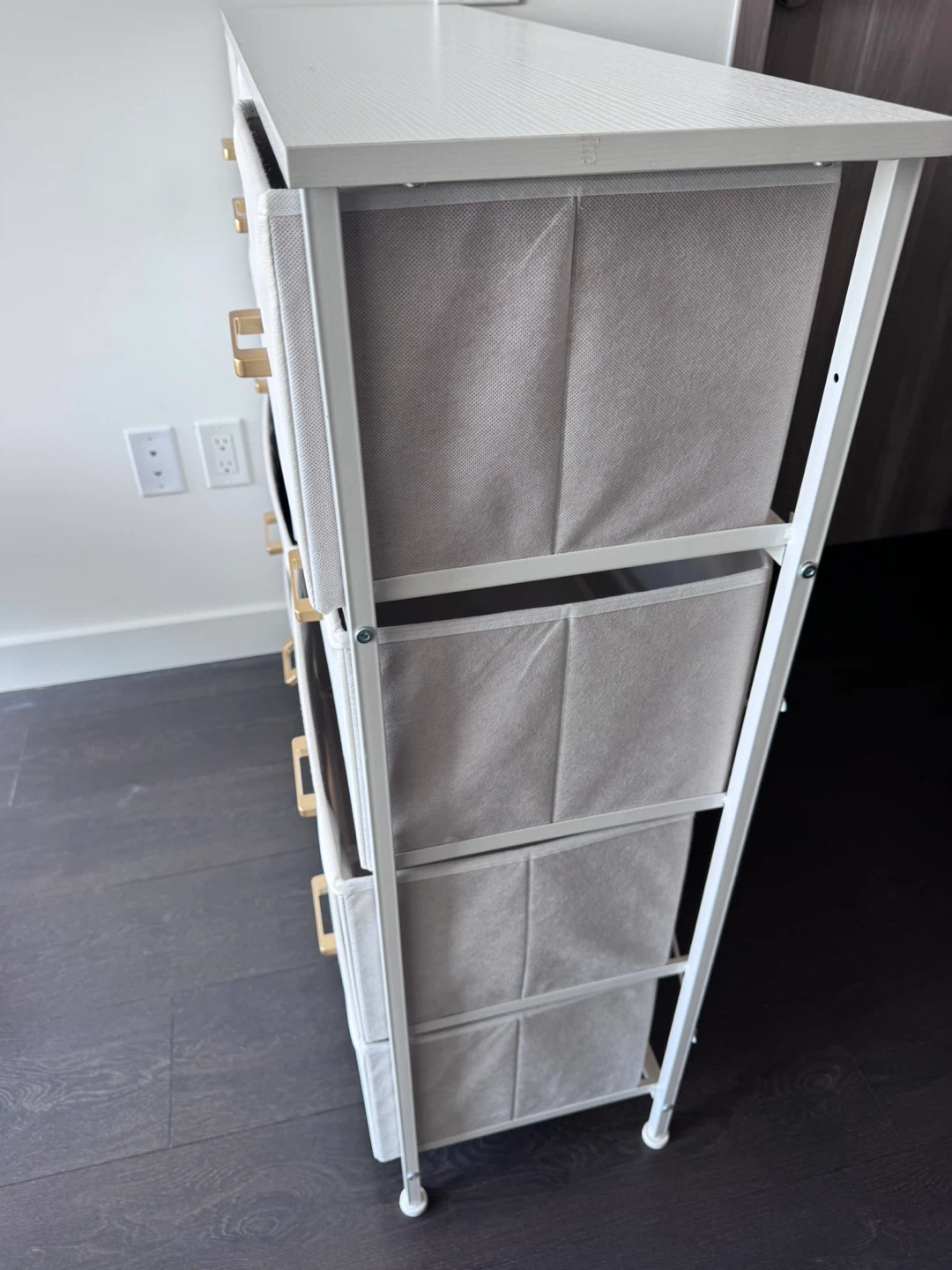 White 9-Drawer Fabric Dresser - photo 4